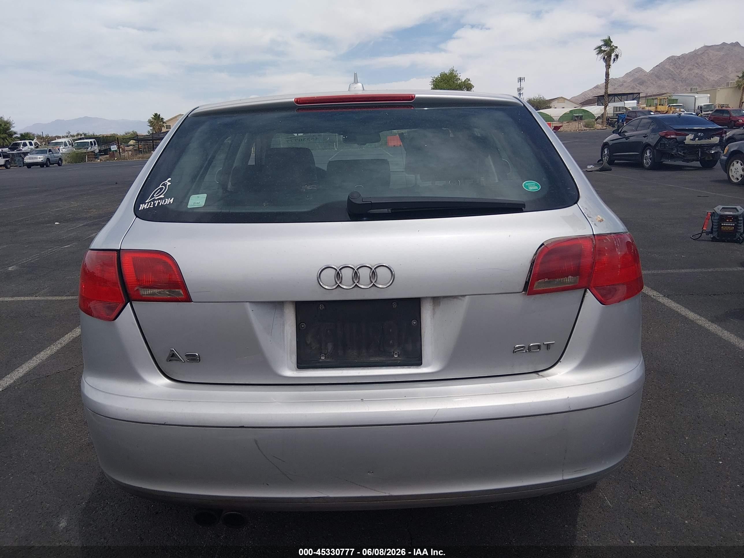 2008 Audi A3 2.0t Silver vin: WAUNF78P98A072168
