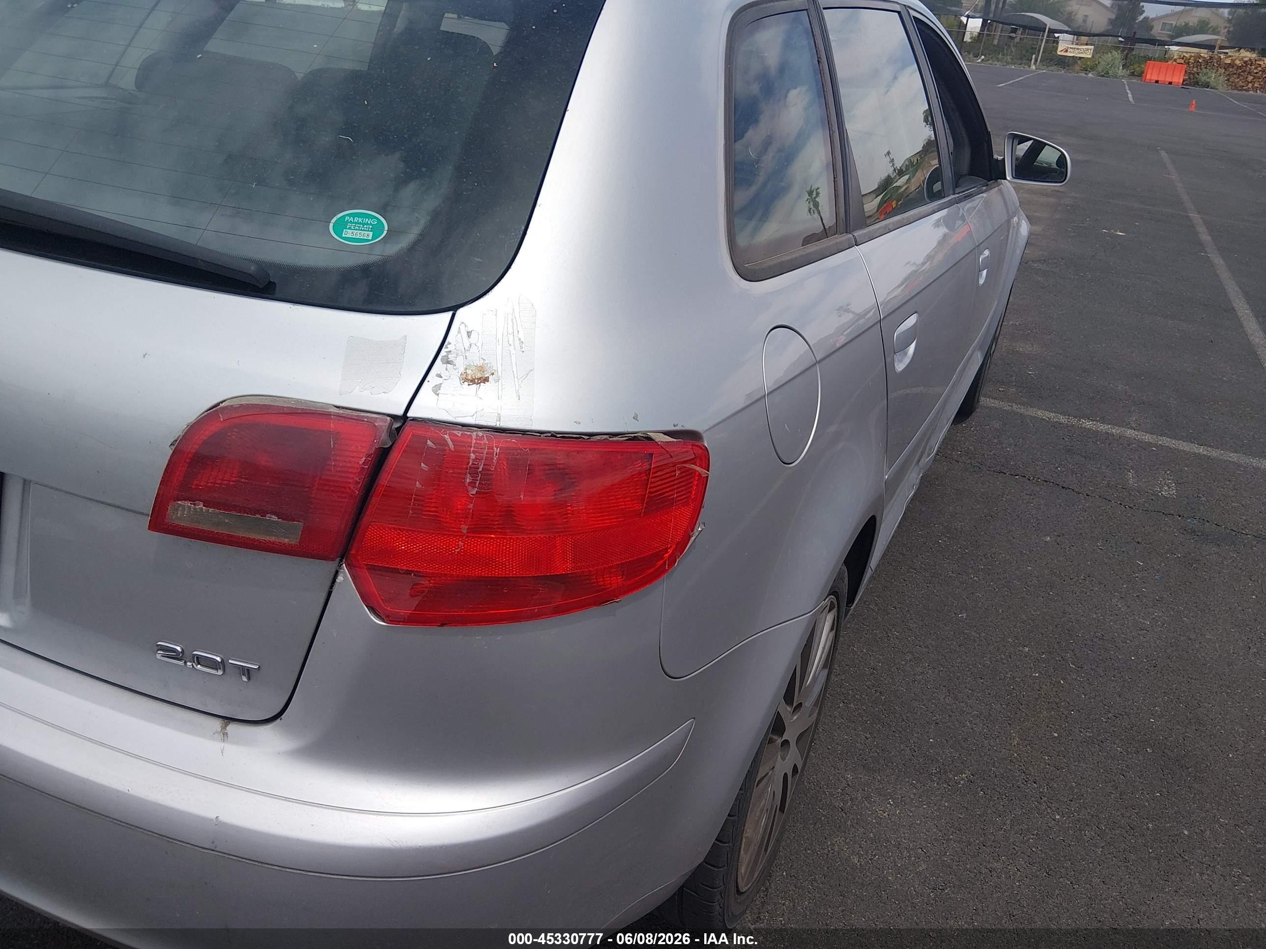 2008 Audi A3 2.0t Silver vin: WAUNF78P98A072168