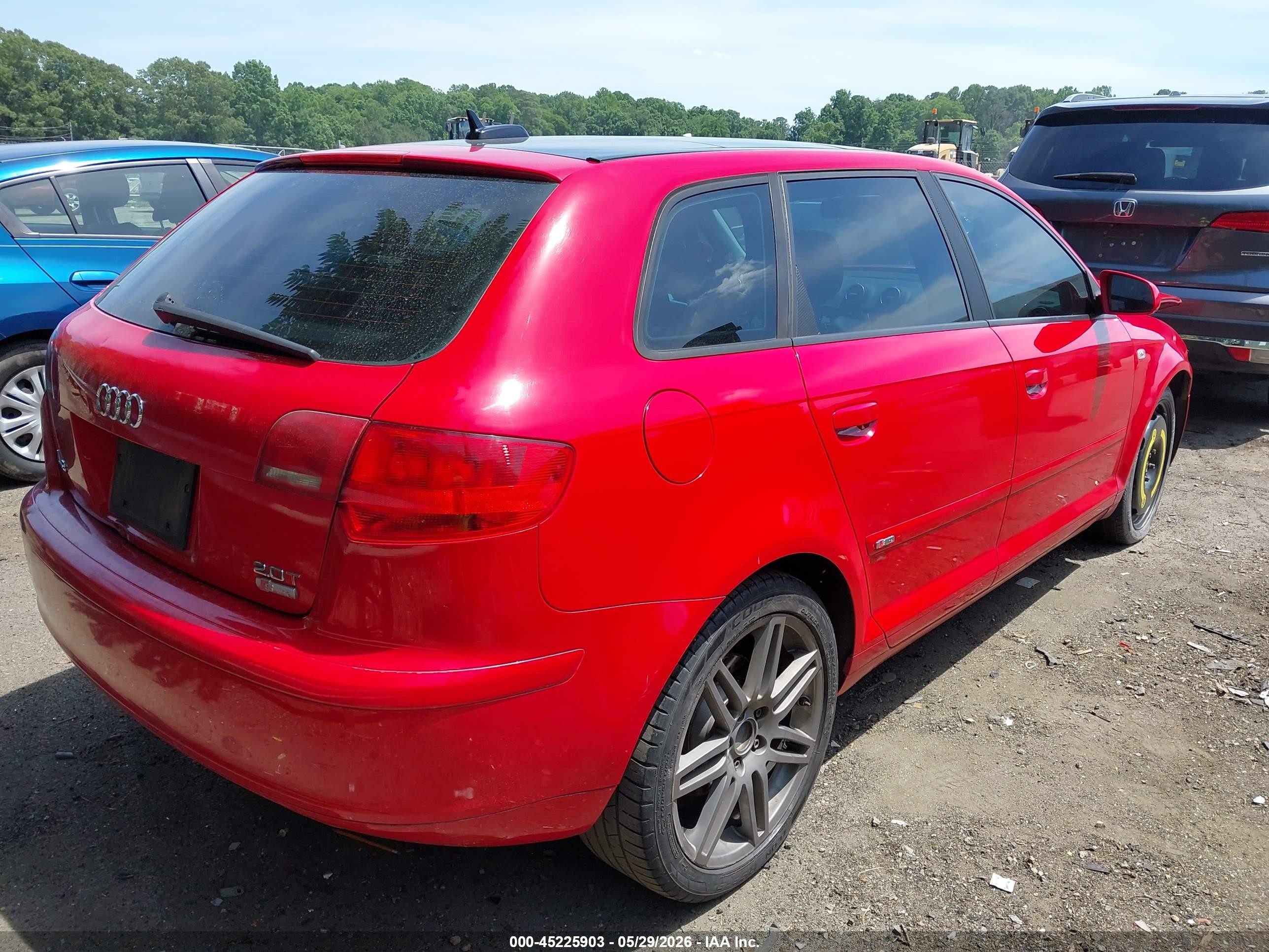 2006 Audi A3 2.0t Red vin: WAUNF78PX6A064898
