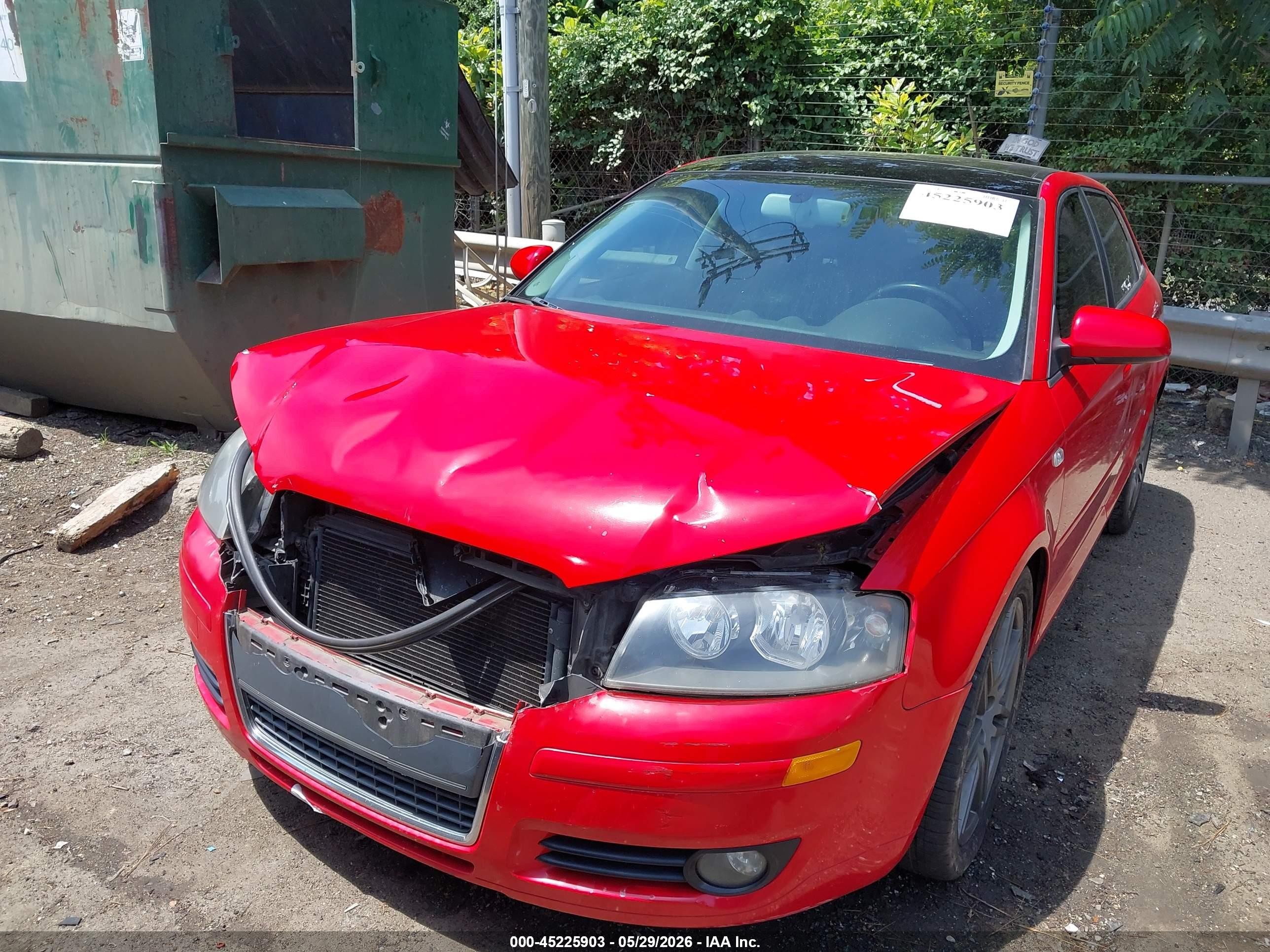 2006 Audi A3 2.0t Red vin: WAUNF78PX6A064898