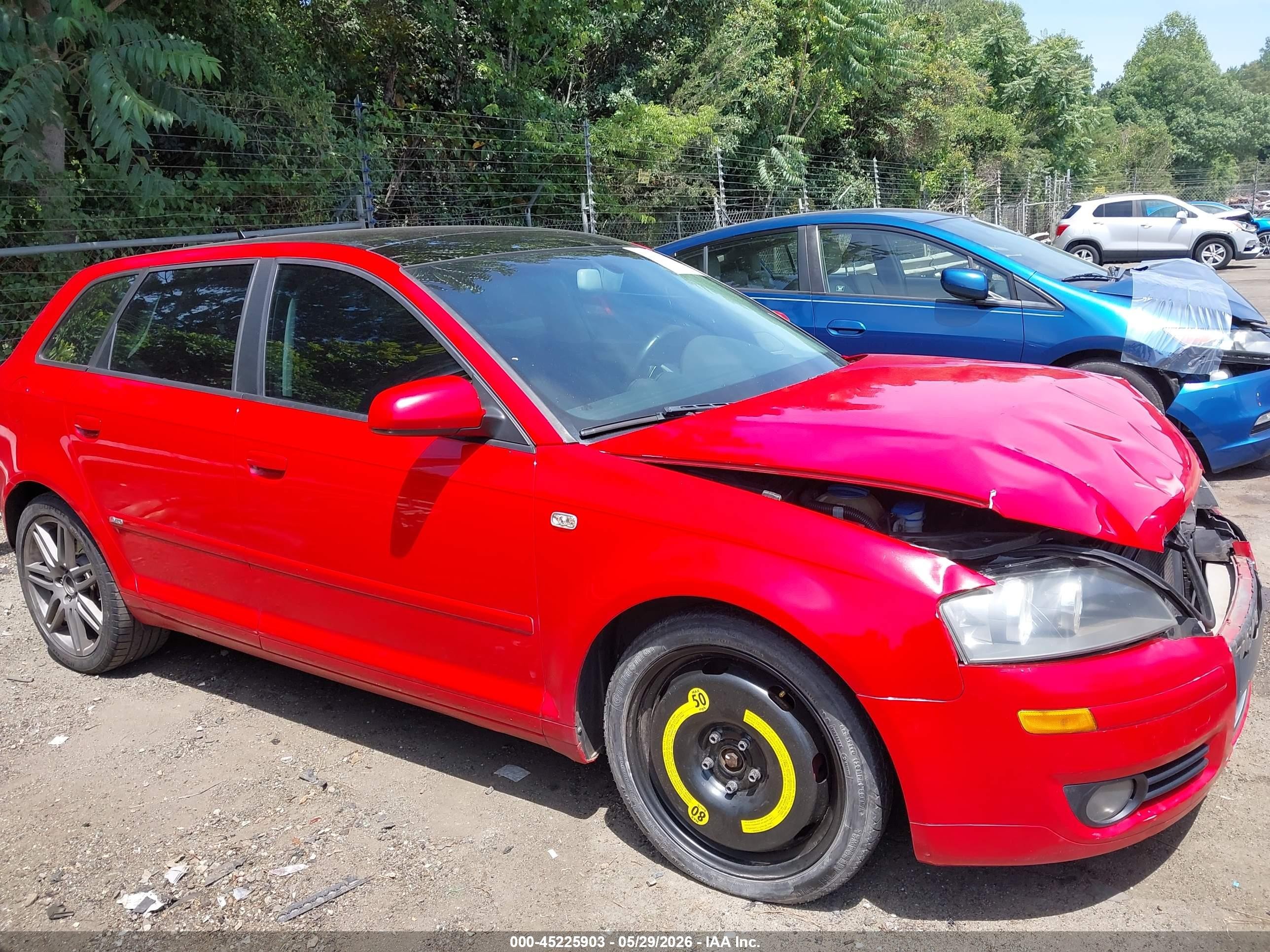 2006 Audi A3 2.0t Red vin: WAUNF78PX6A064898