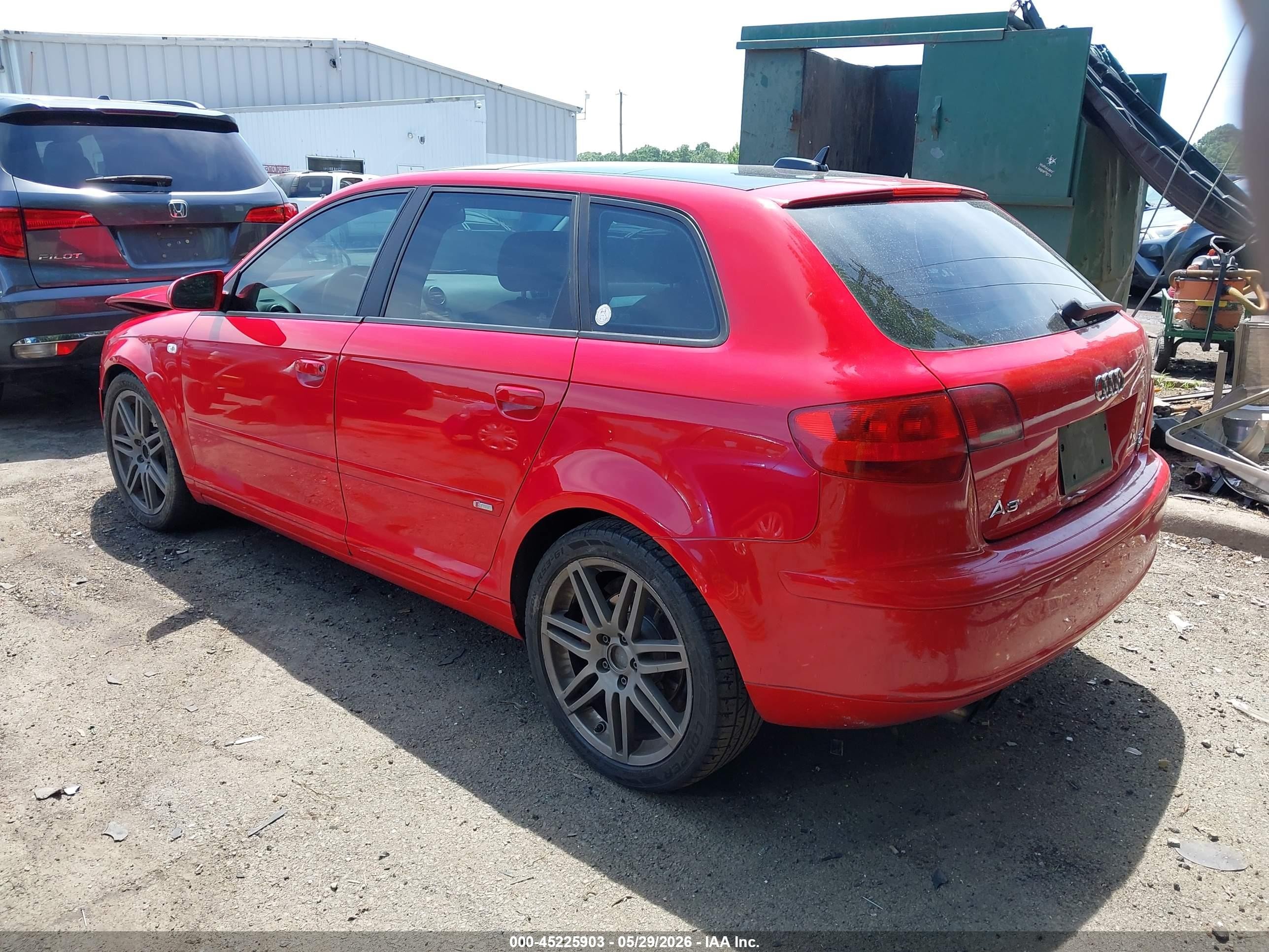 2006 Audi A3 2.0t Red vin: WAUNF78PX6A064898