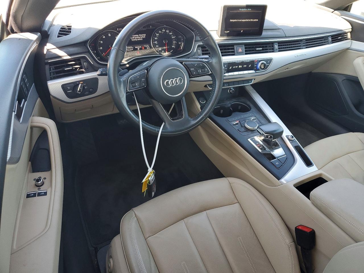 2018 Audi A5 Premium White vin: WAUNNAF55JA094918