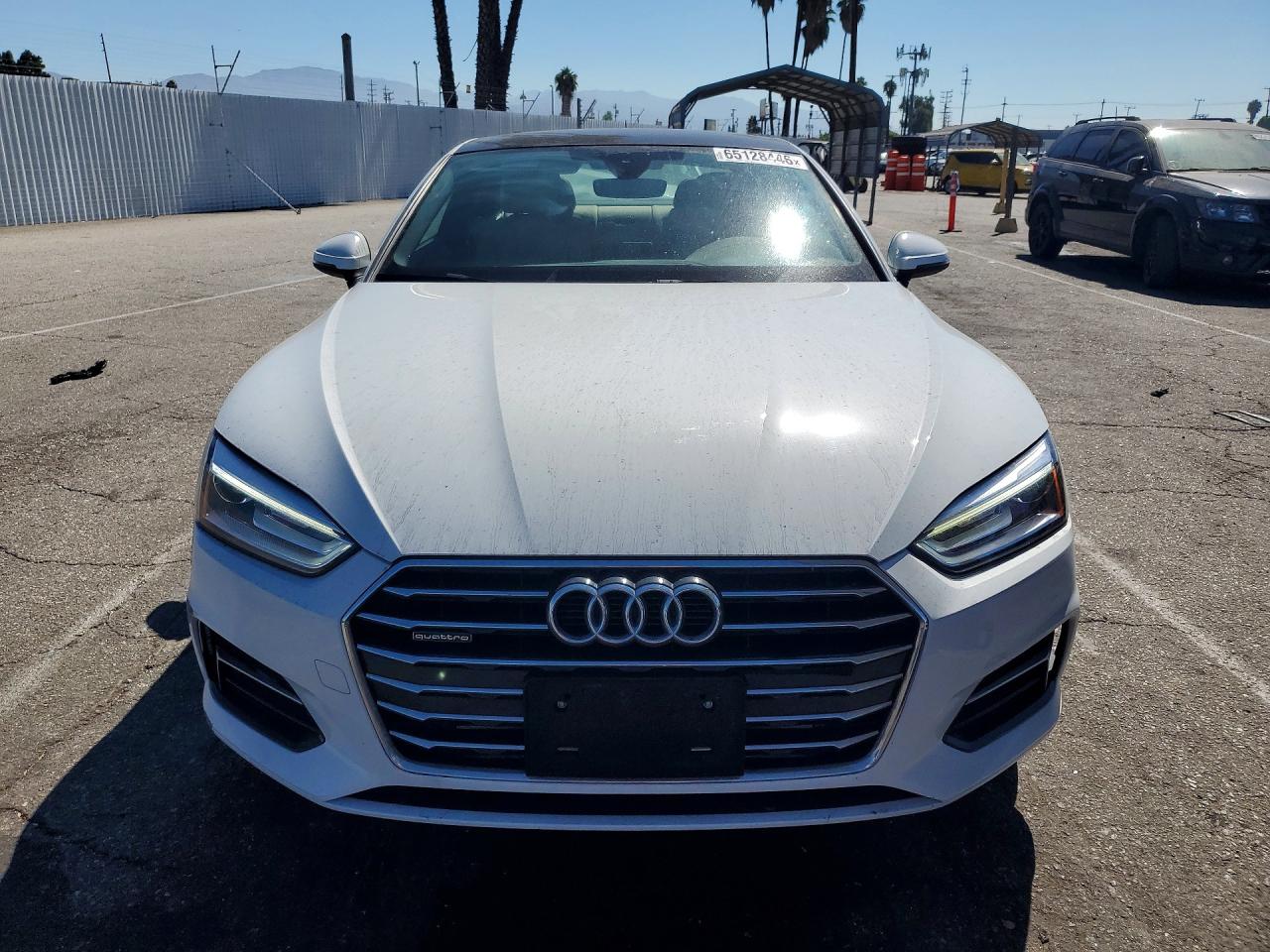 2018 Audi A5 Premium White vin: WAUNNAF55JA094918