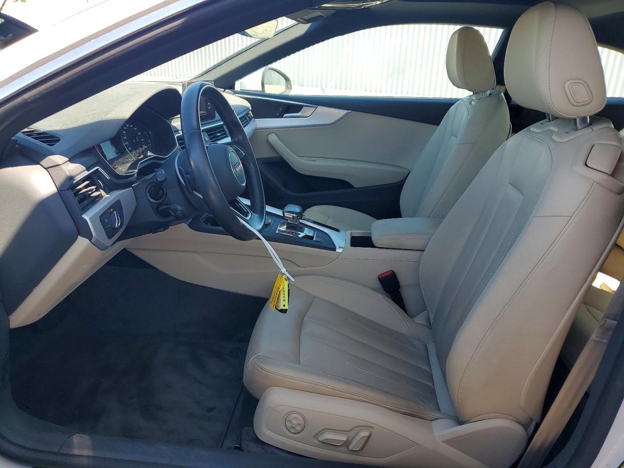2018 Audi A5 Premium White vin: WAUNNAF55JA094918