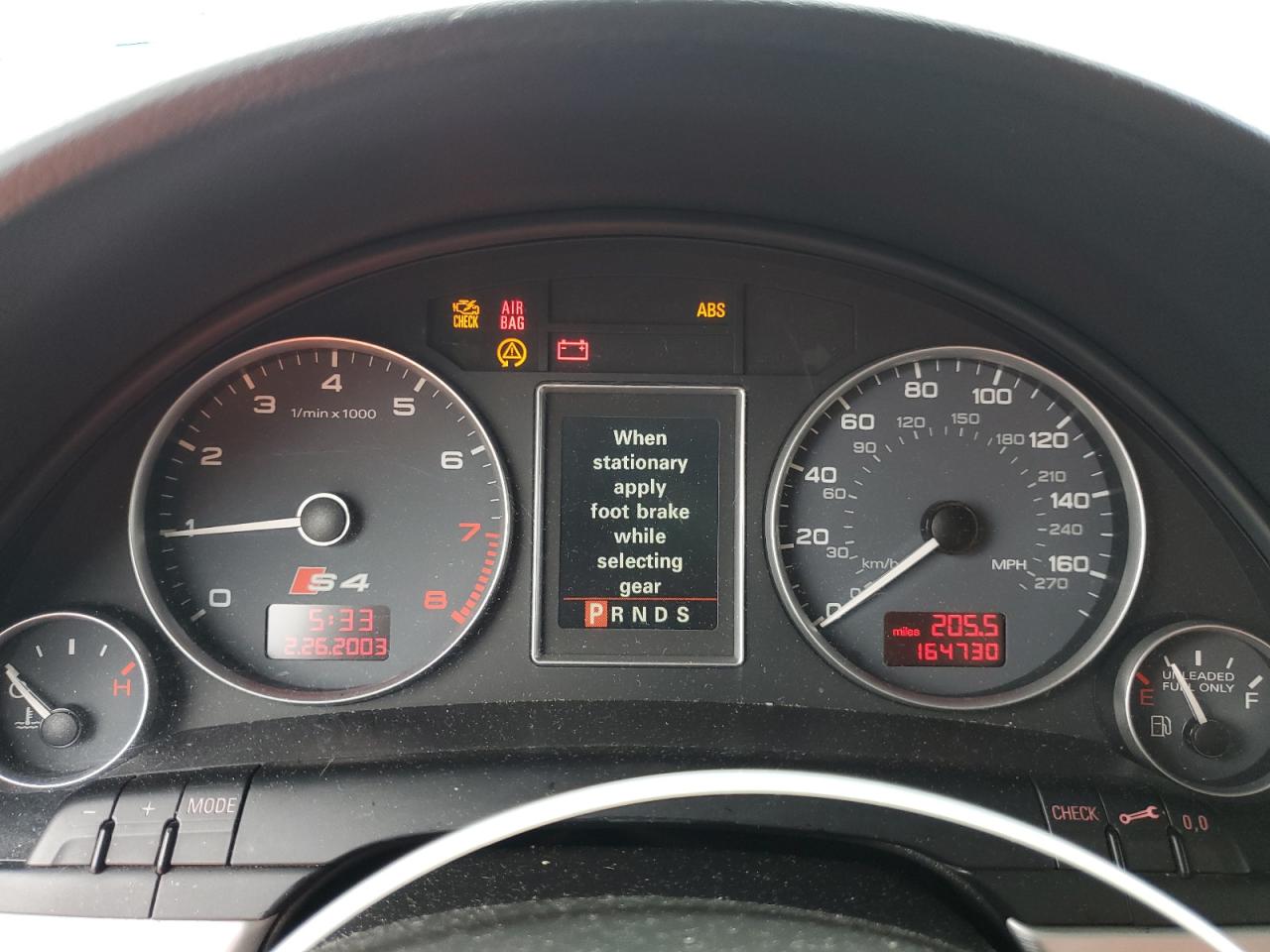 2004 Audi S4    Gray vin: WAUPL58EX4A106889