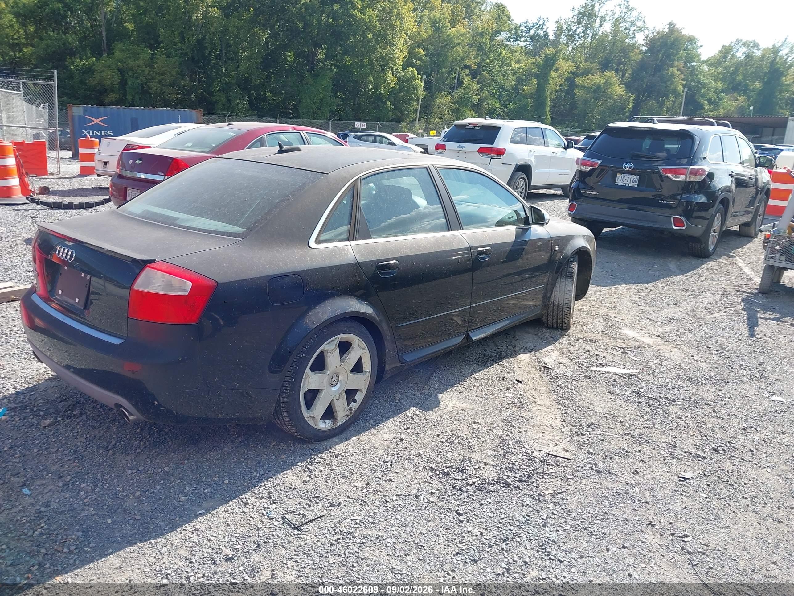 2005 Audi S4 4.2 Black vin: WAUPL68E25A037073