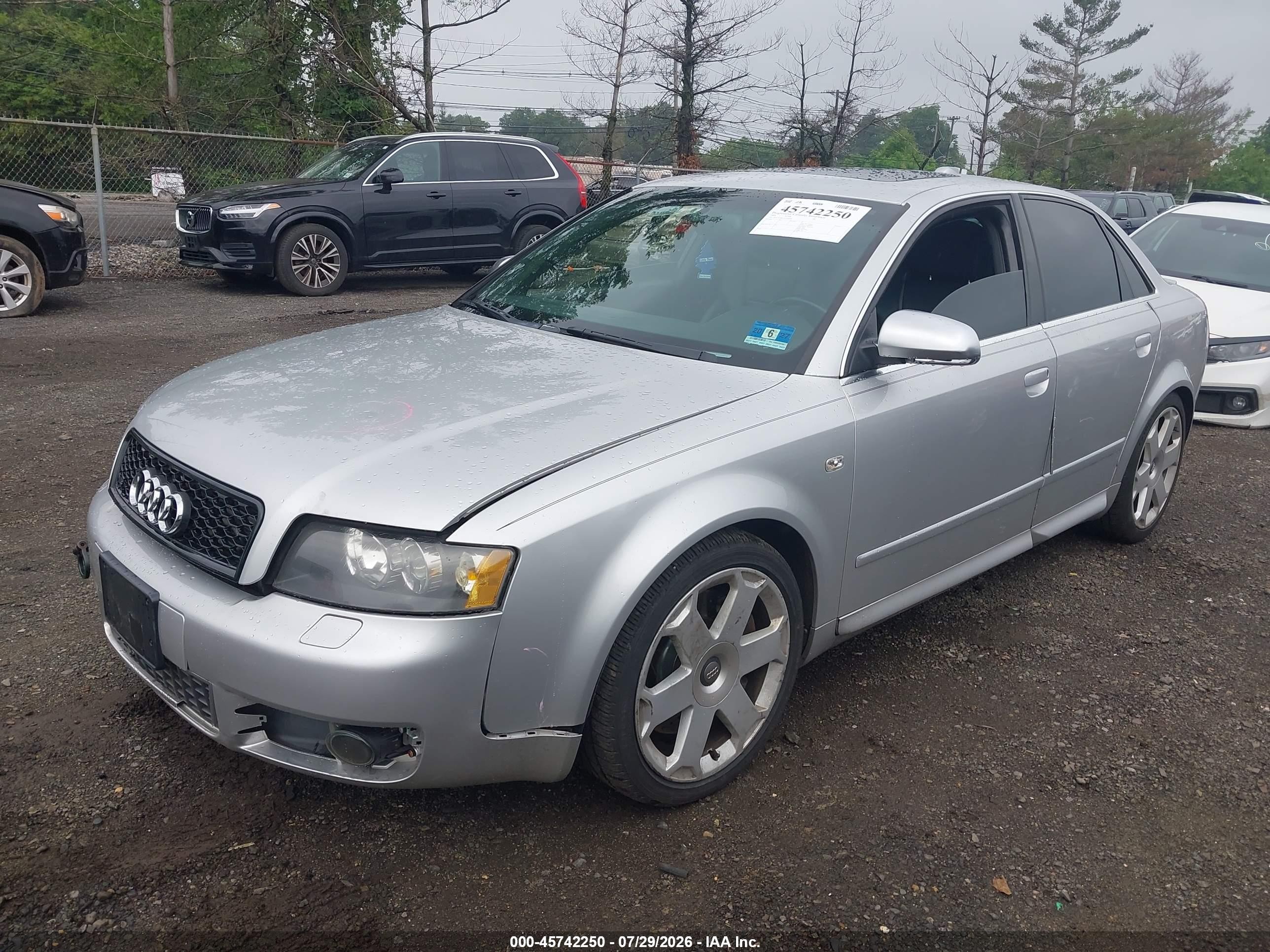 2004 Audi S4 4.2 Silver vin: WAUPL68E44A290040