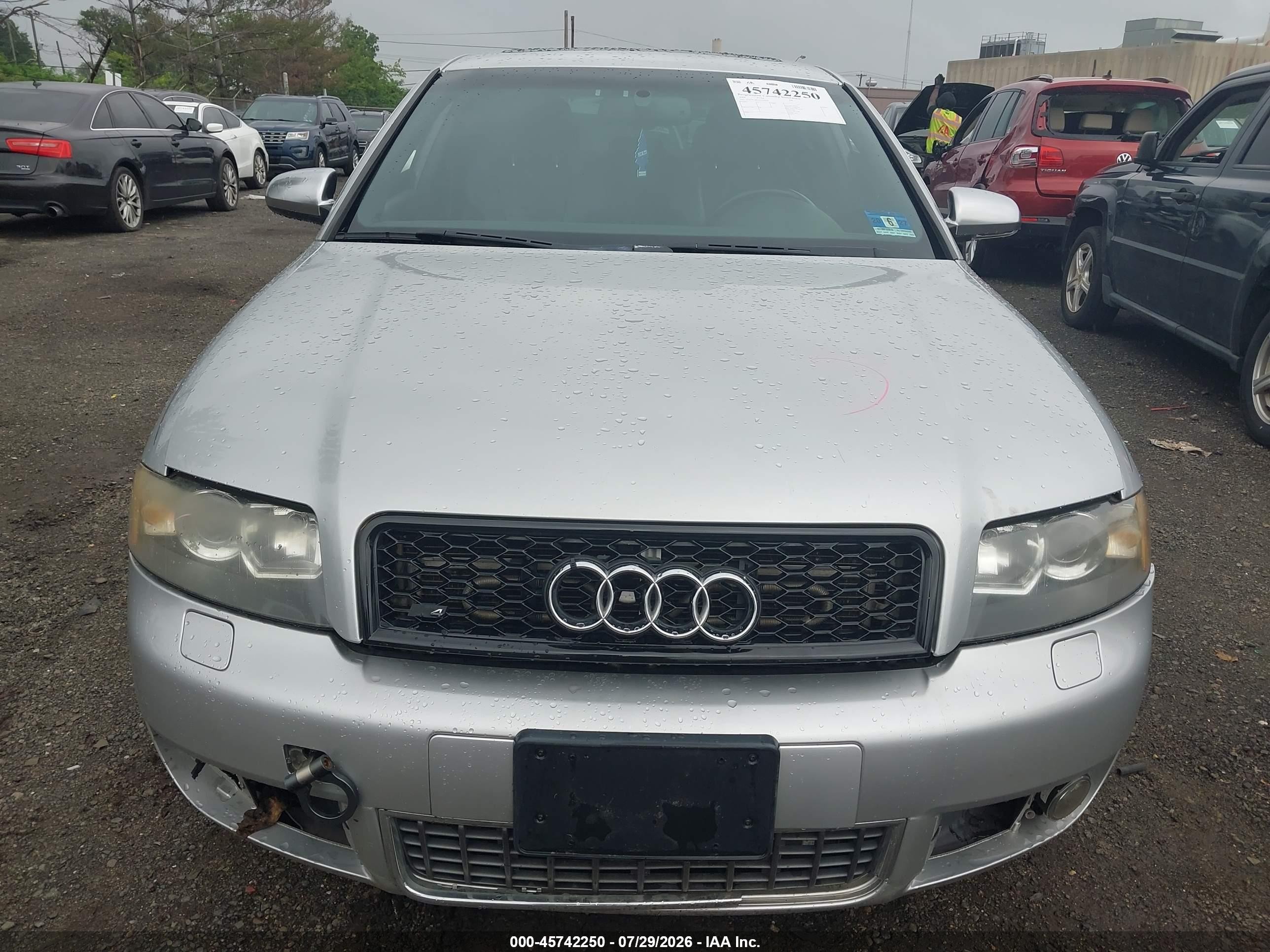 2004 Audi S4 4.2 Silver vin: WAUPL68E44A290040