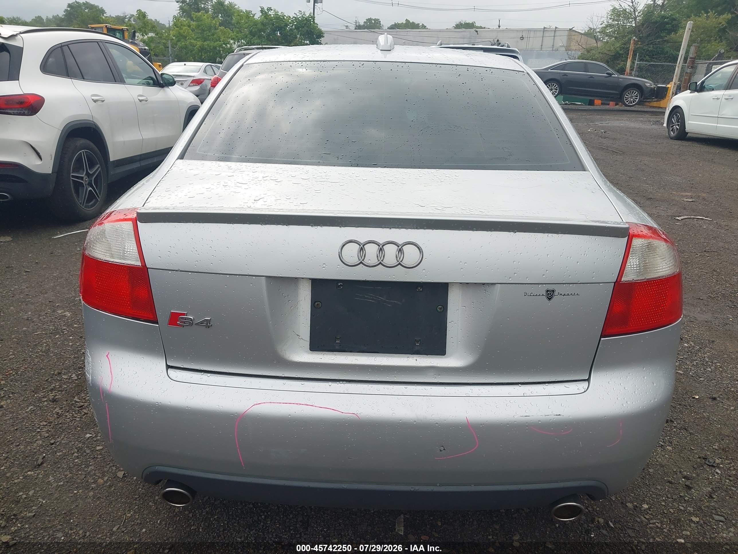 2004 Audi S4 4.2 Silver vin: WAUPL68E44A290040