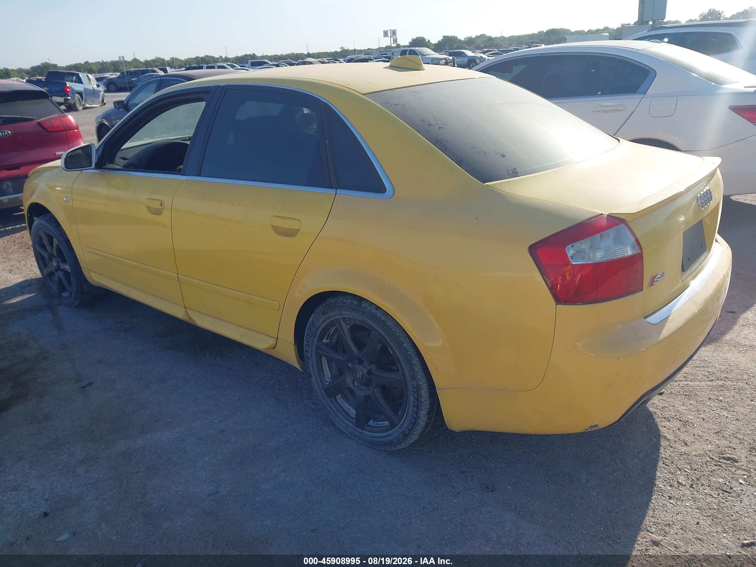2004 Audi S4 4.2 Yellow vin: WAUPL68E74A279677