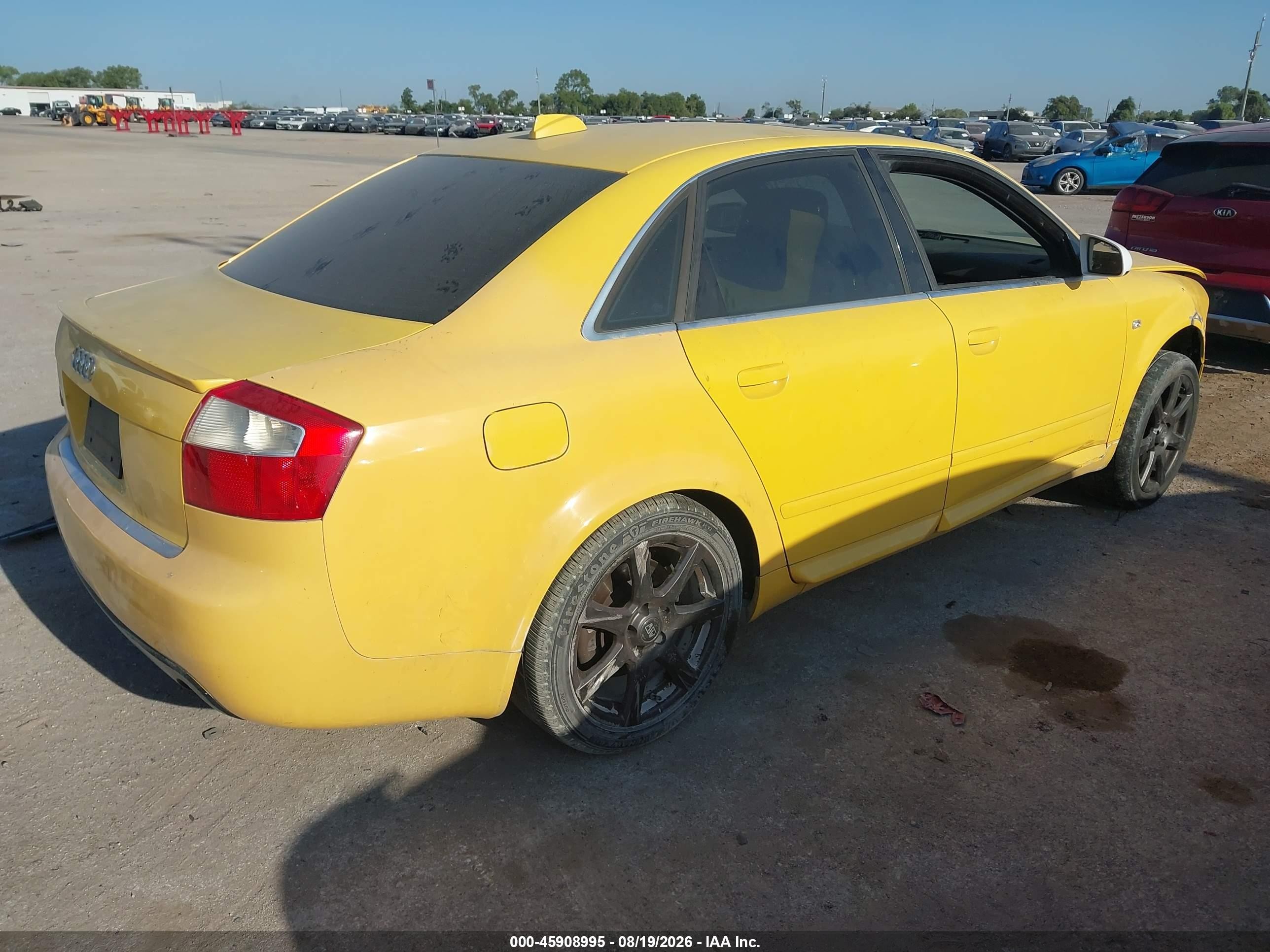 2004 Audi S4 4.2 Yellow vin: WAUPL68E74A279677