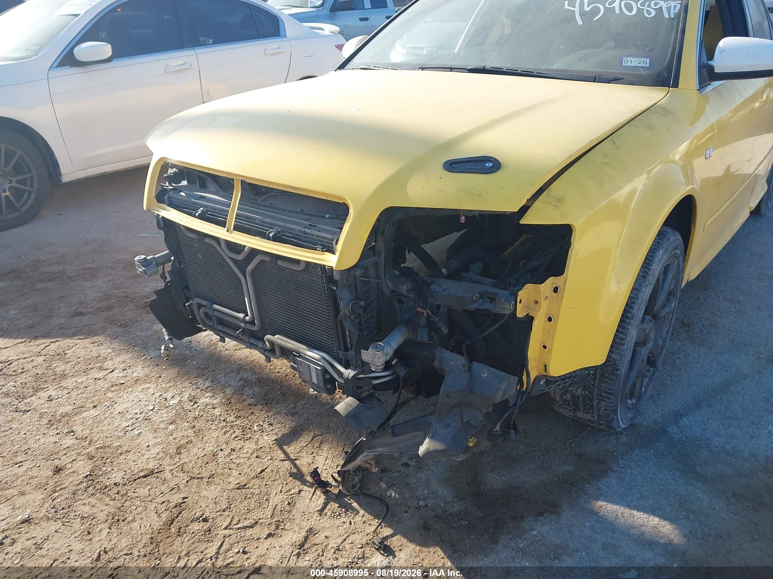 2004 Audi S4 4.2 Yellow vin: WAUPL68E74A279677