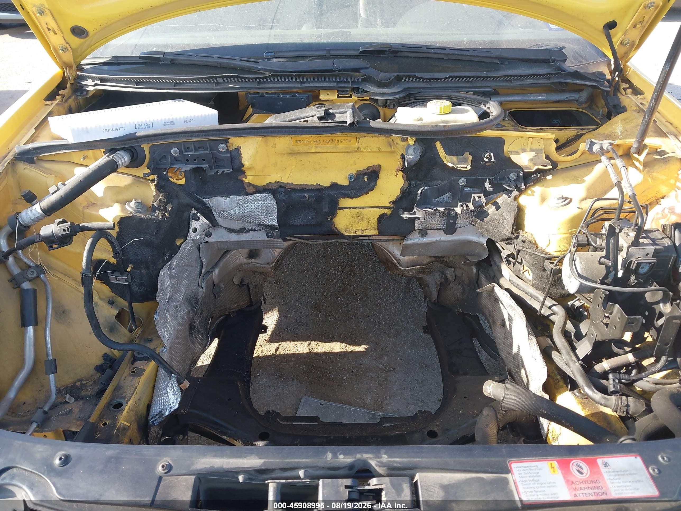 2004 Audi S4 4.2 Yellow vin: WAUPL68E74A279677