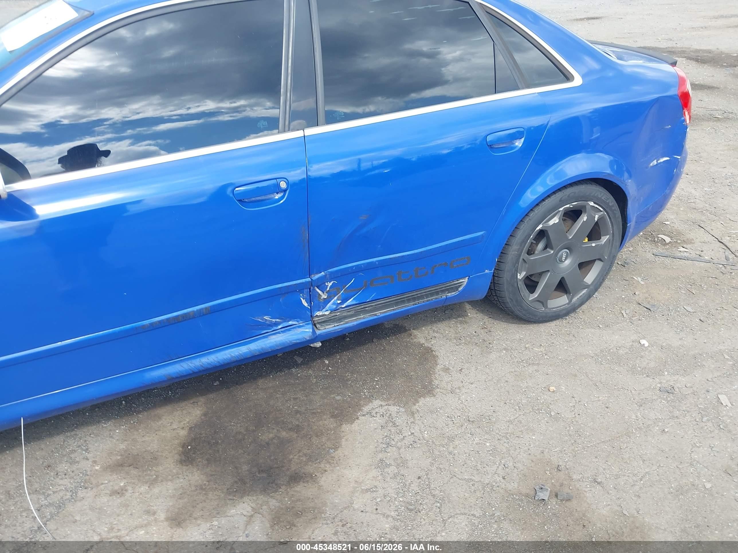 2004 Audi S4 4.2 Blue vin: WAUPL68E94A123026