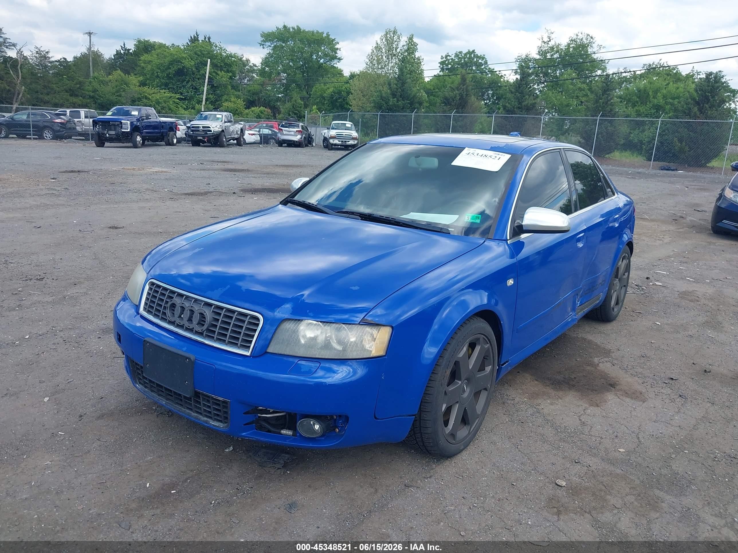2004 Audi S4 4.2 Blue vin: WAUPL68E94A123026