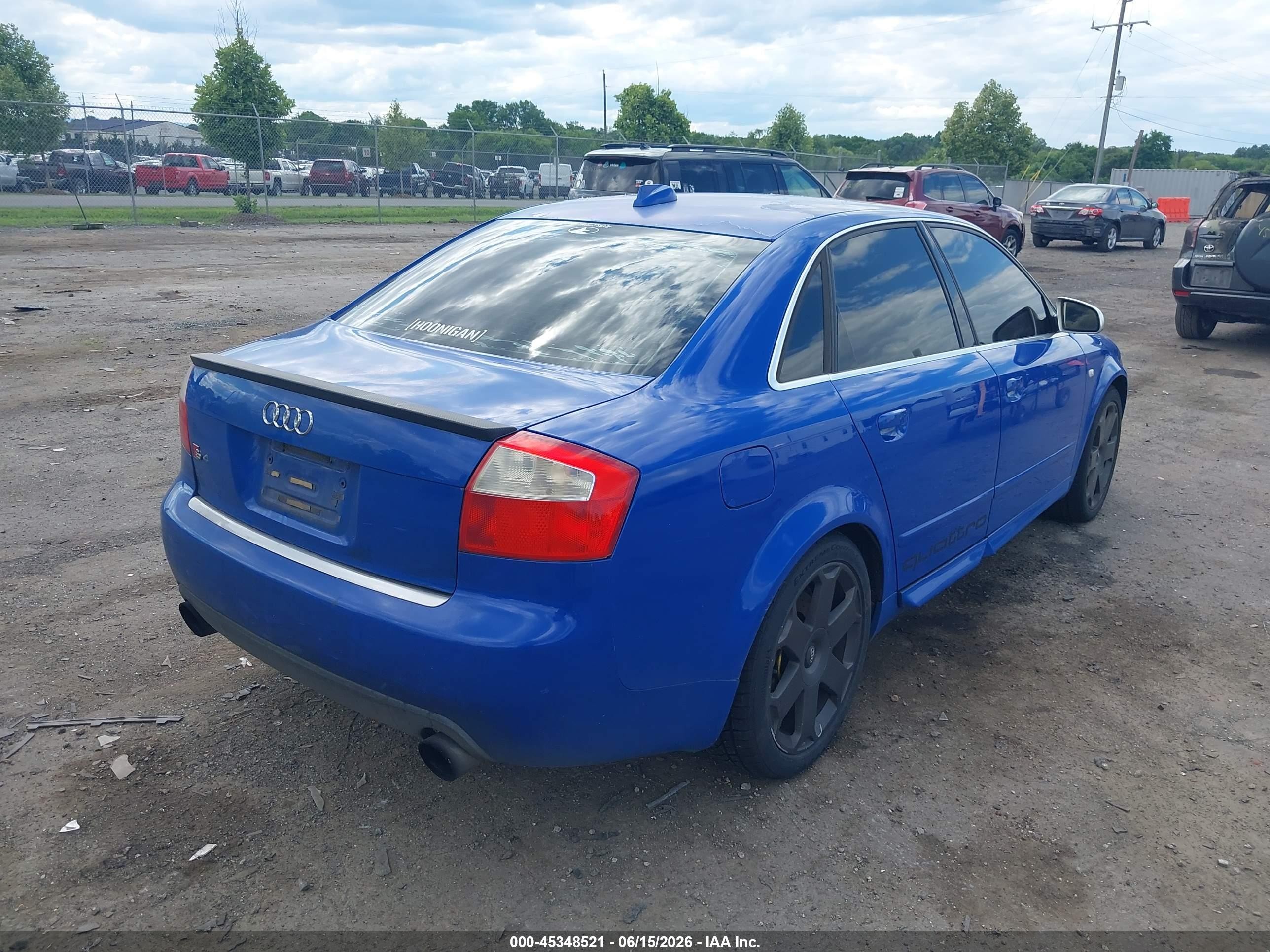 2004 Audi S4 4.2 Blue vin: WAUPL68E94A123026
