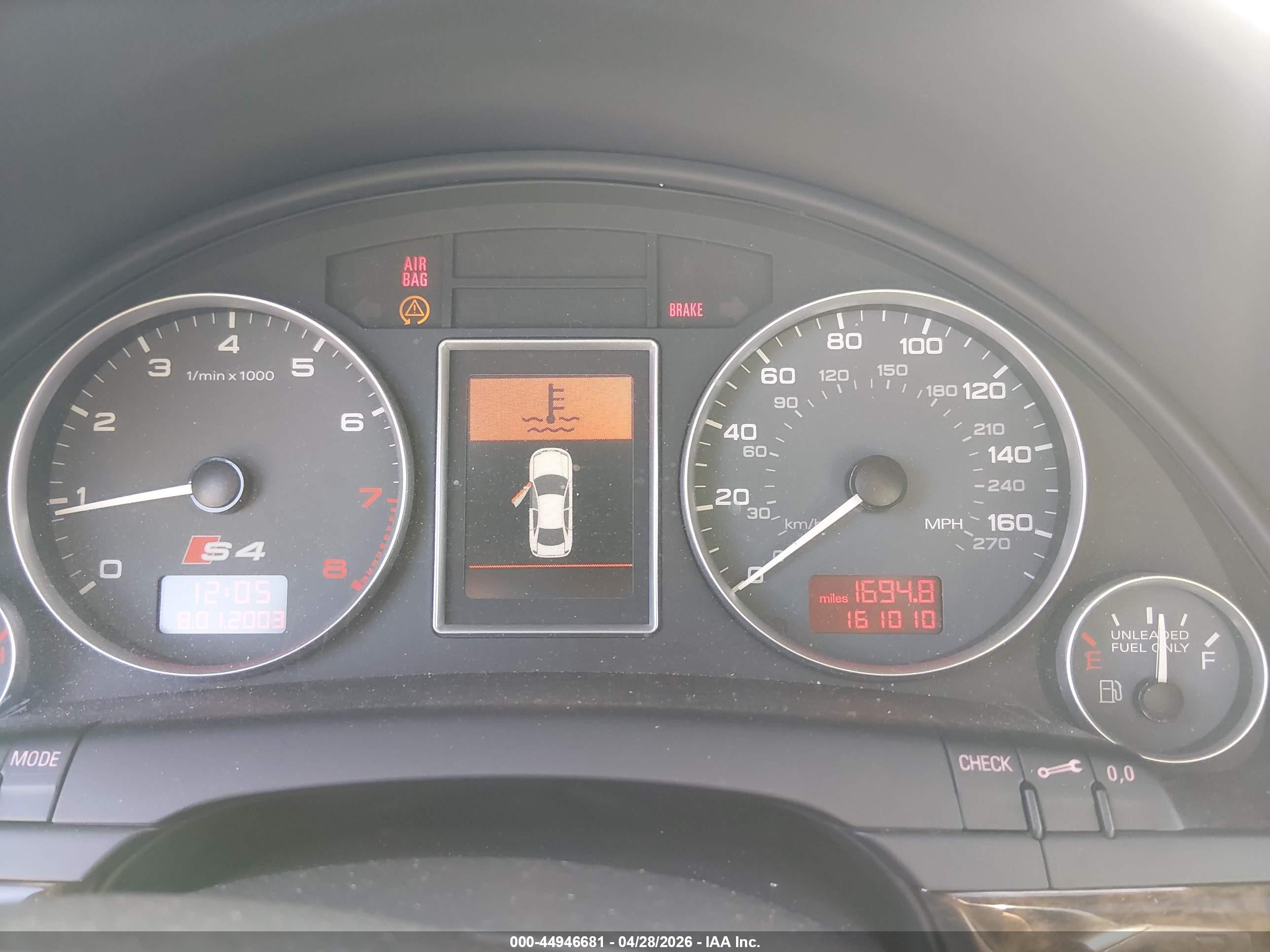 2005 Audi S4 4.2 Silver vin: WAUPL68EX5A058415