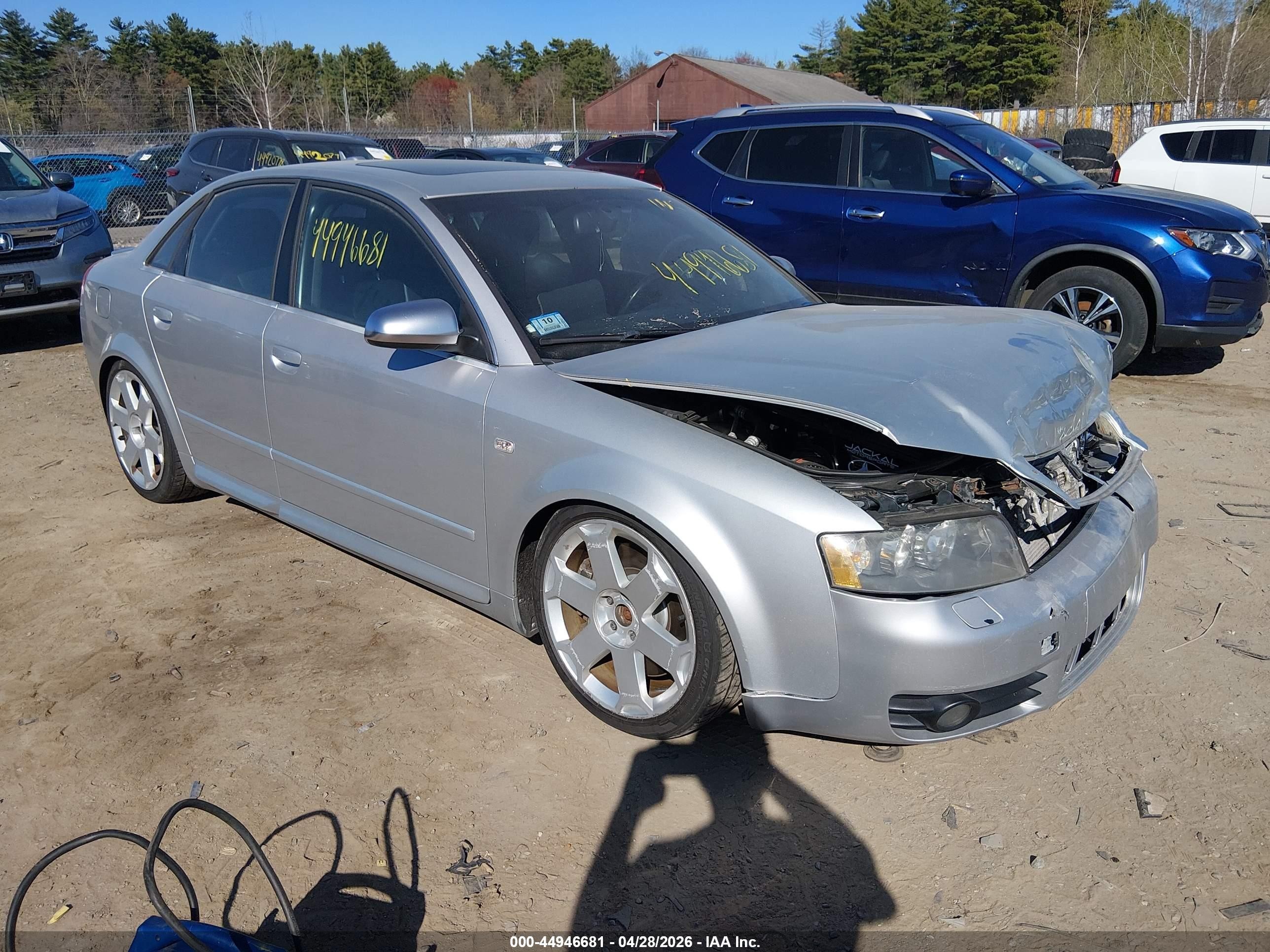 2005 Audi S4 4.2 Silver vin: WAUPL68EX5A058415
