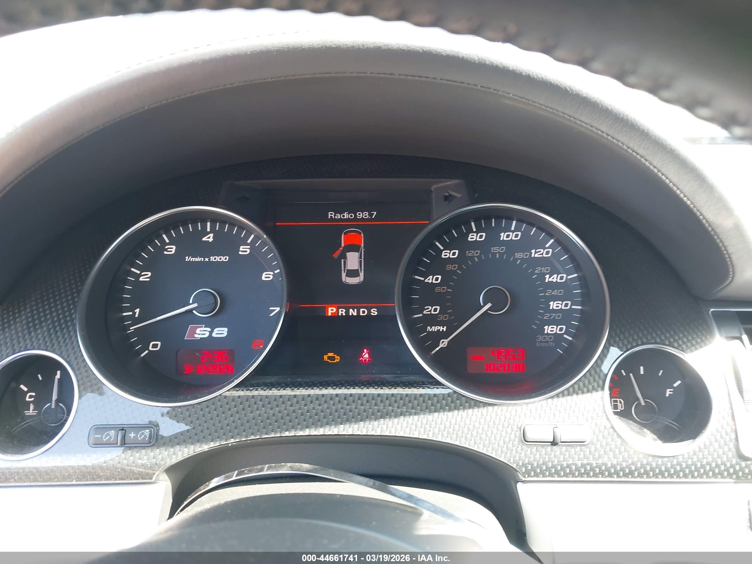 2008 Audi S8 5.2 Gray vin: WAUPN94E28N007294