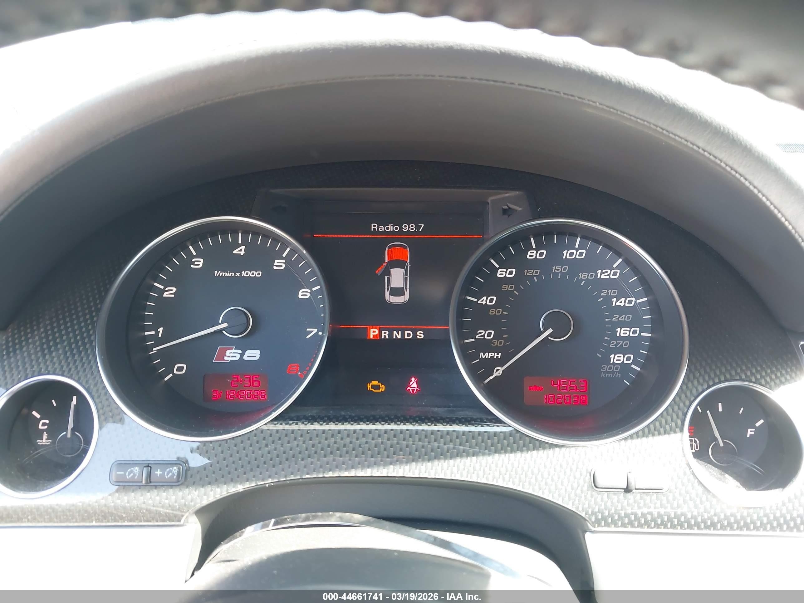 2008 Audi S8 5.2 Gray vin: WAUPN94E28N007294