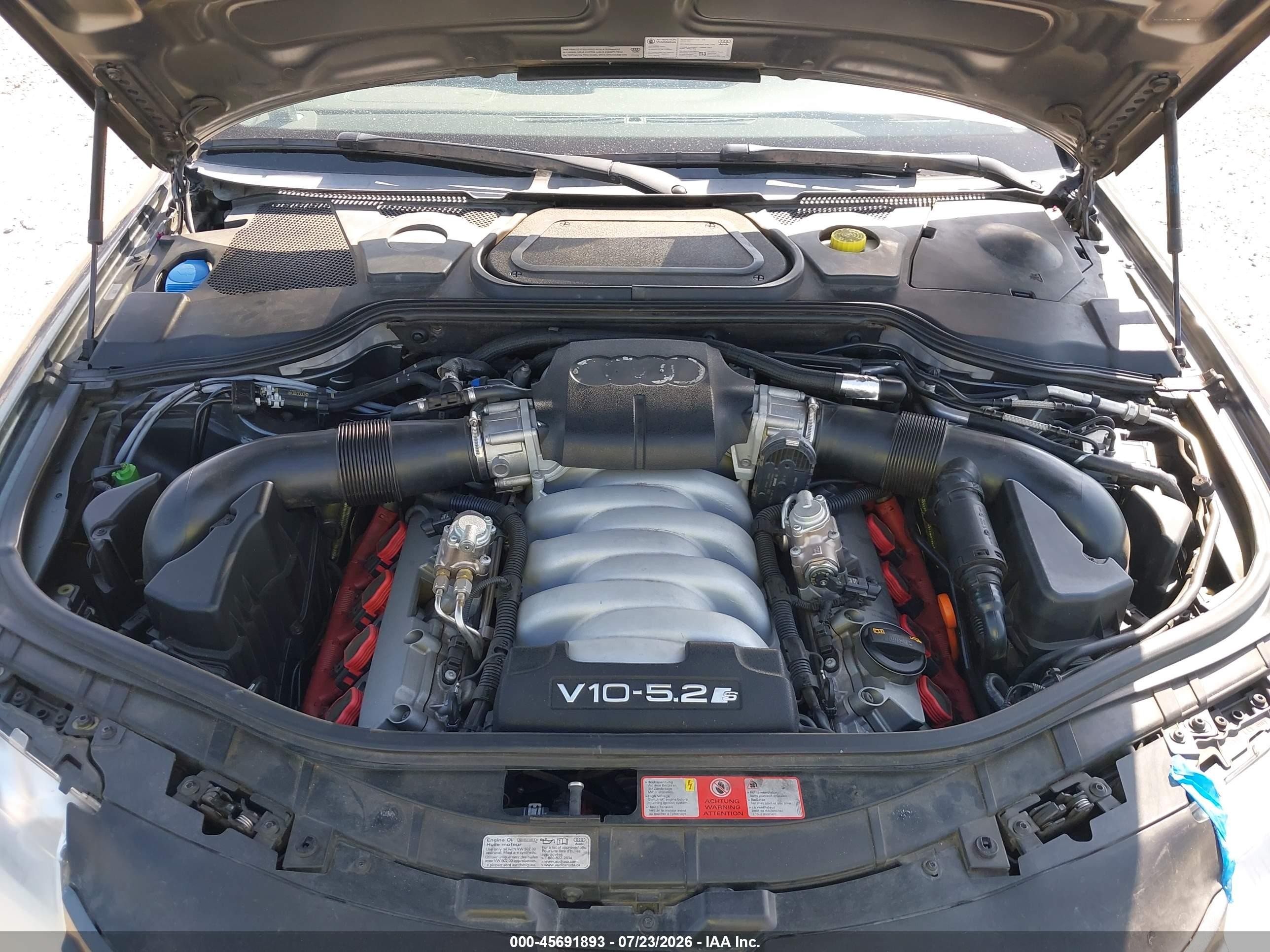 2008 Audi S8 5.2 Blue vin: WAUPN94E58N005975