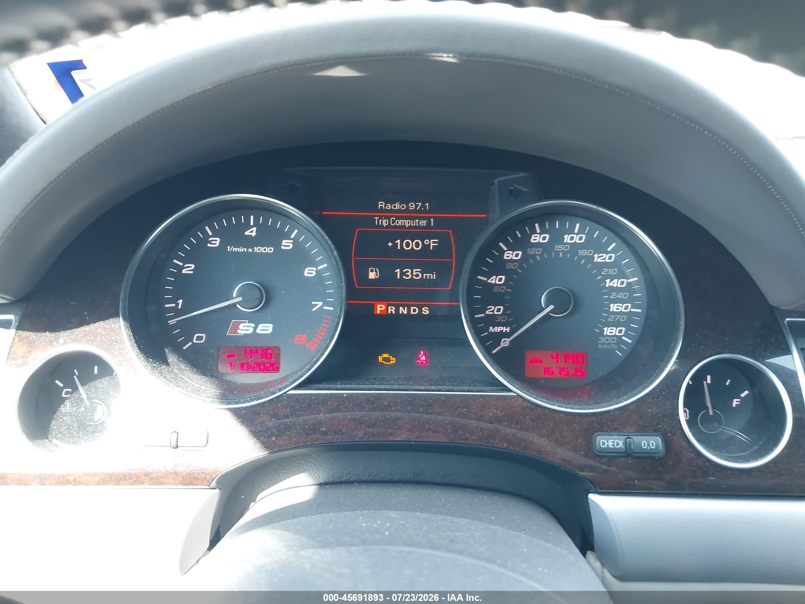 2008 Audi S8 5.2 Blue vin: WAUPN94E58N005975