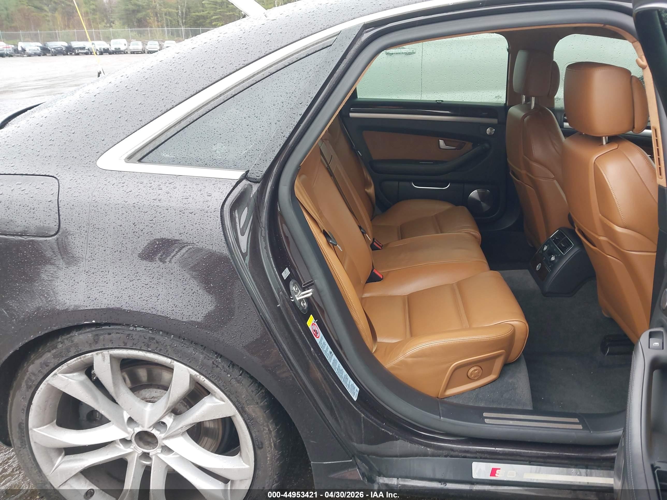2008 Audi S8 5.2 Black vin: WAUPN94E68N002941
