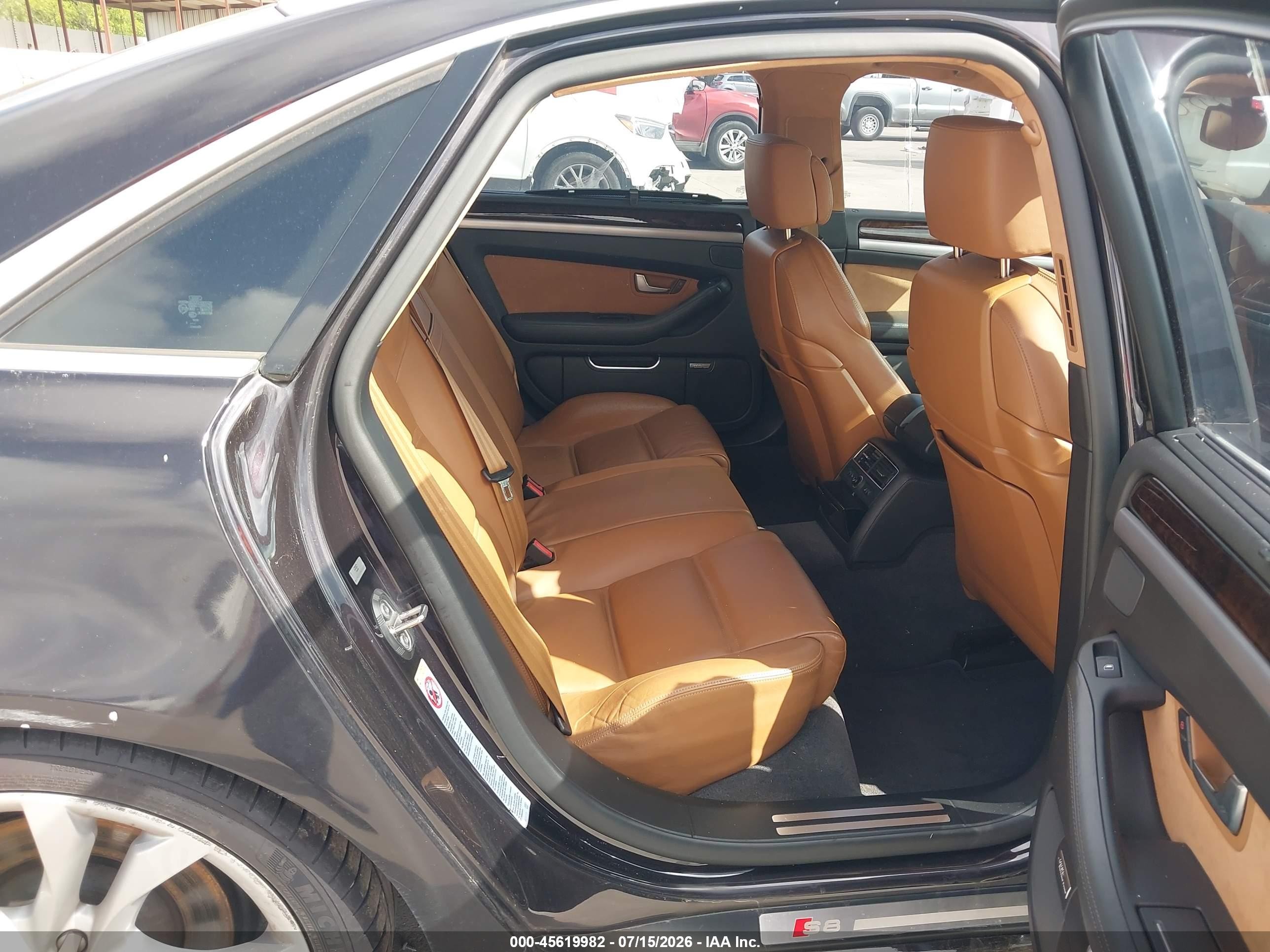 2008 Audi S8 5.2 Black vin: WAUPN94E88N006036