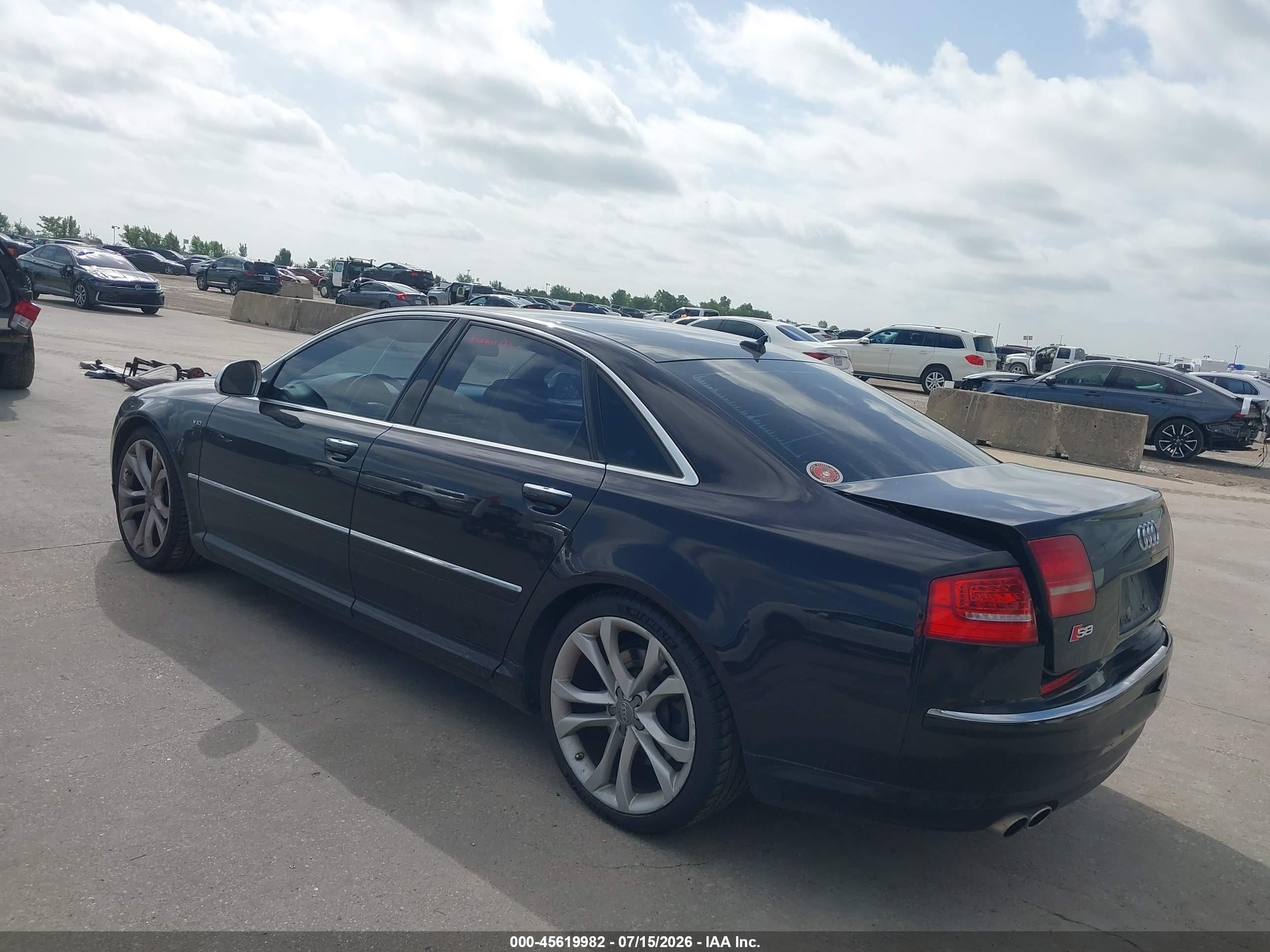 2008 Audi S8 5.2 Black vin: WAUPN94E88N006036