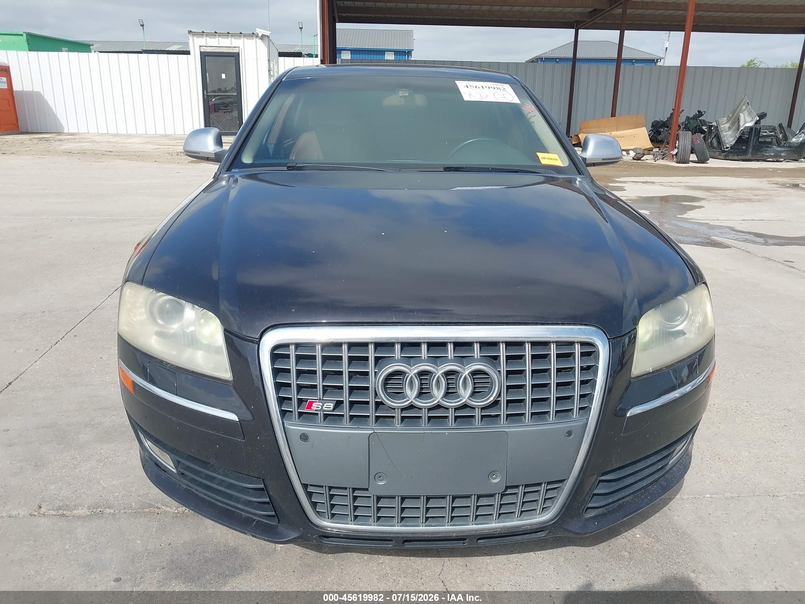 2008 Audi S8 5.2 Black vin: WAUPN94E88N006036