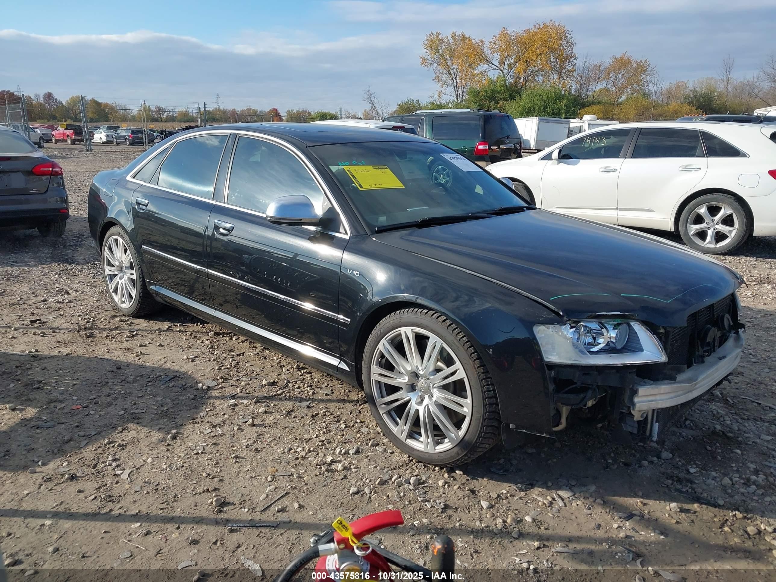 2008 Audi S8 5.2 Black vin: WAUPN94EX8N015563