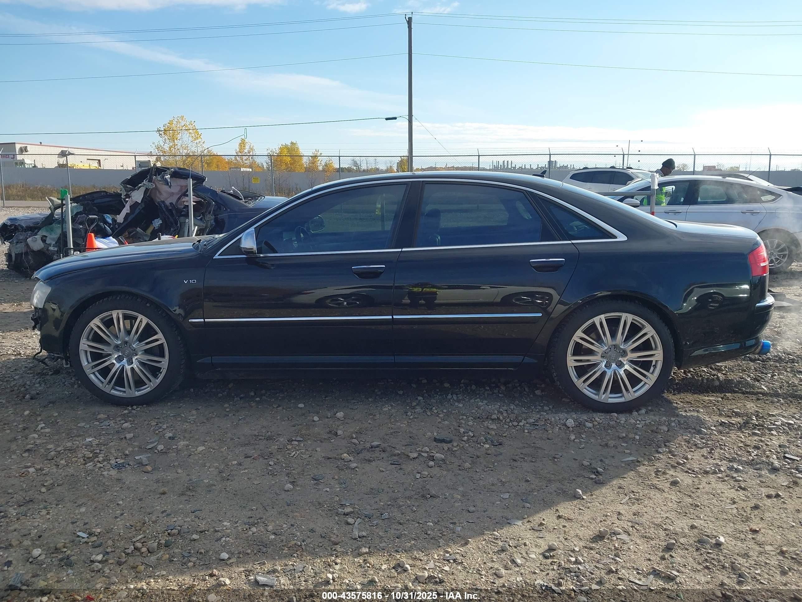 2008 Audi S8 5.2 Black vin: WAUPN94EX8N015563
