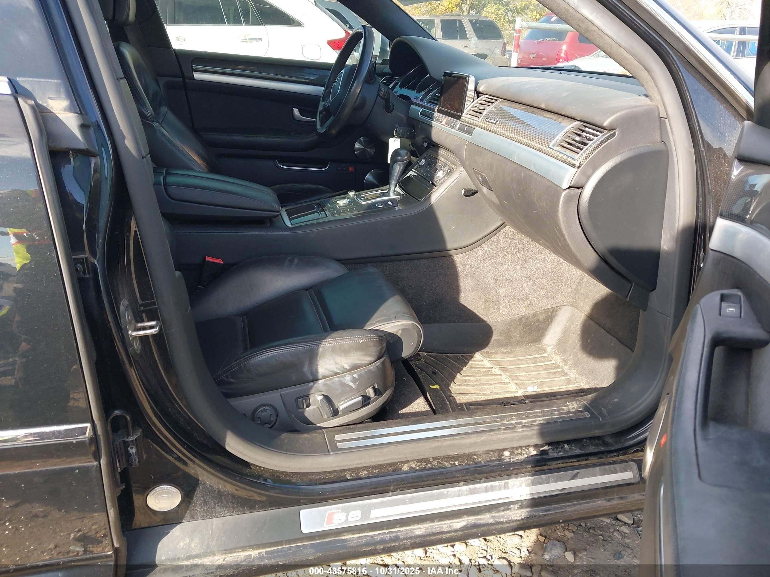 2008 Audi S8 5.2 Black vin: WAUPN94EX8N015563