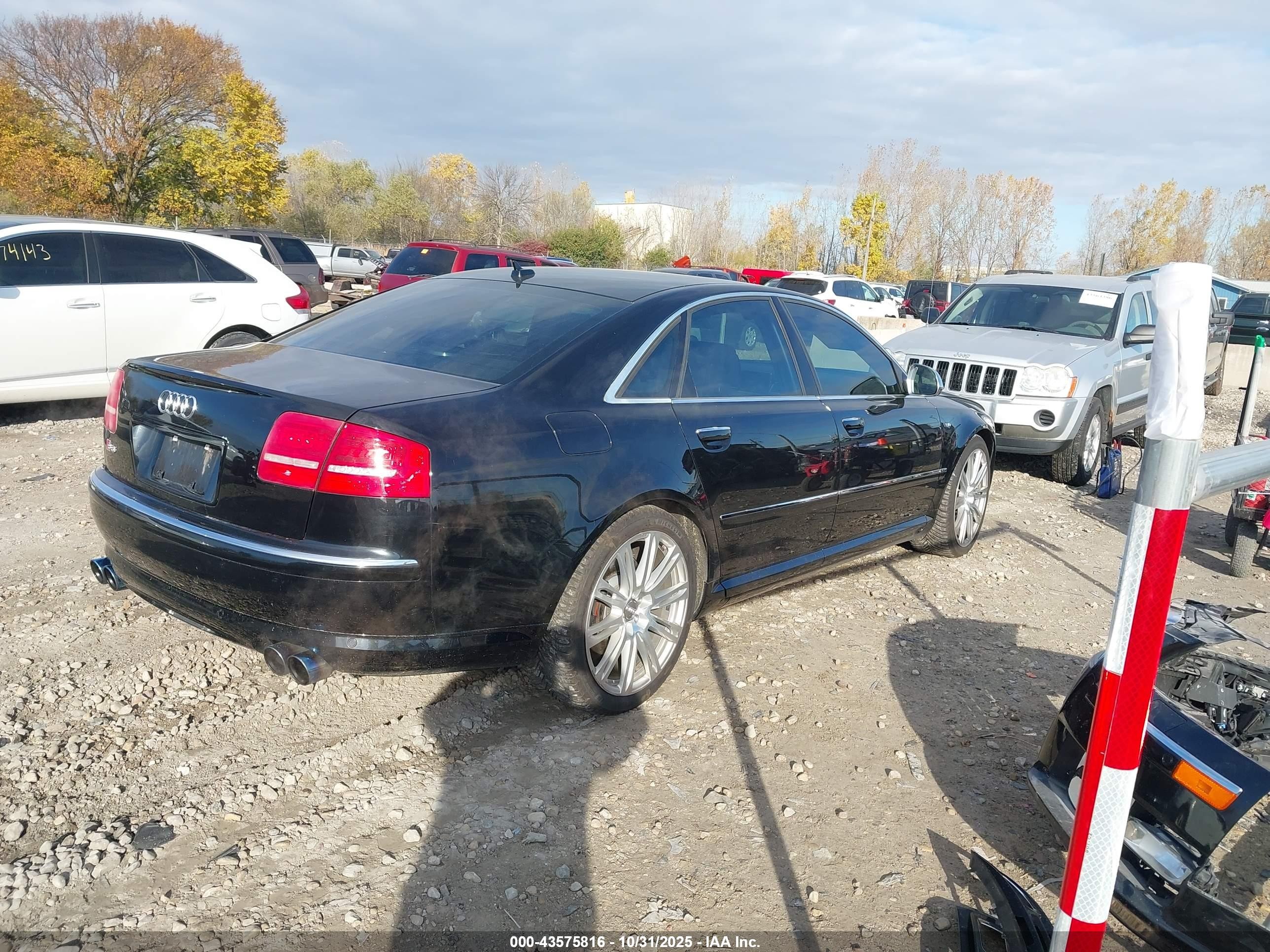 2008 Audi S8 5.2 Black vin: WAUPN94EX8N015563