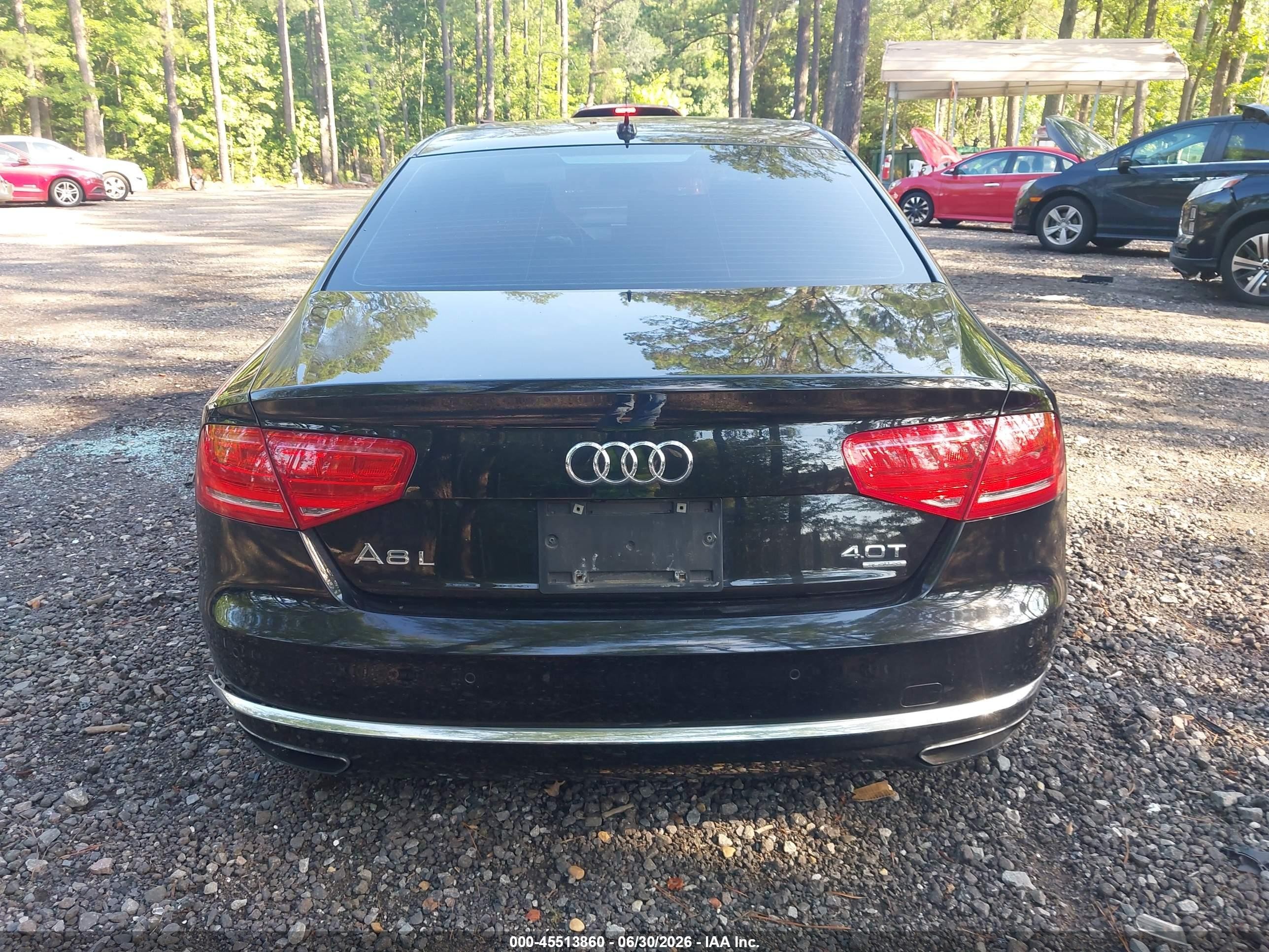 2013 Audi A8 L 4.0t Black vin: WAUR2AFD2DN019544