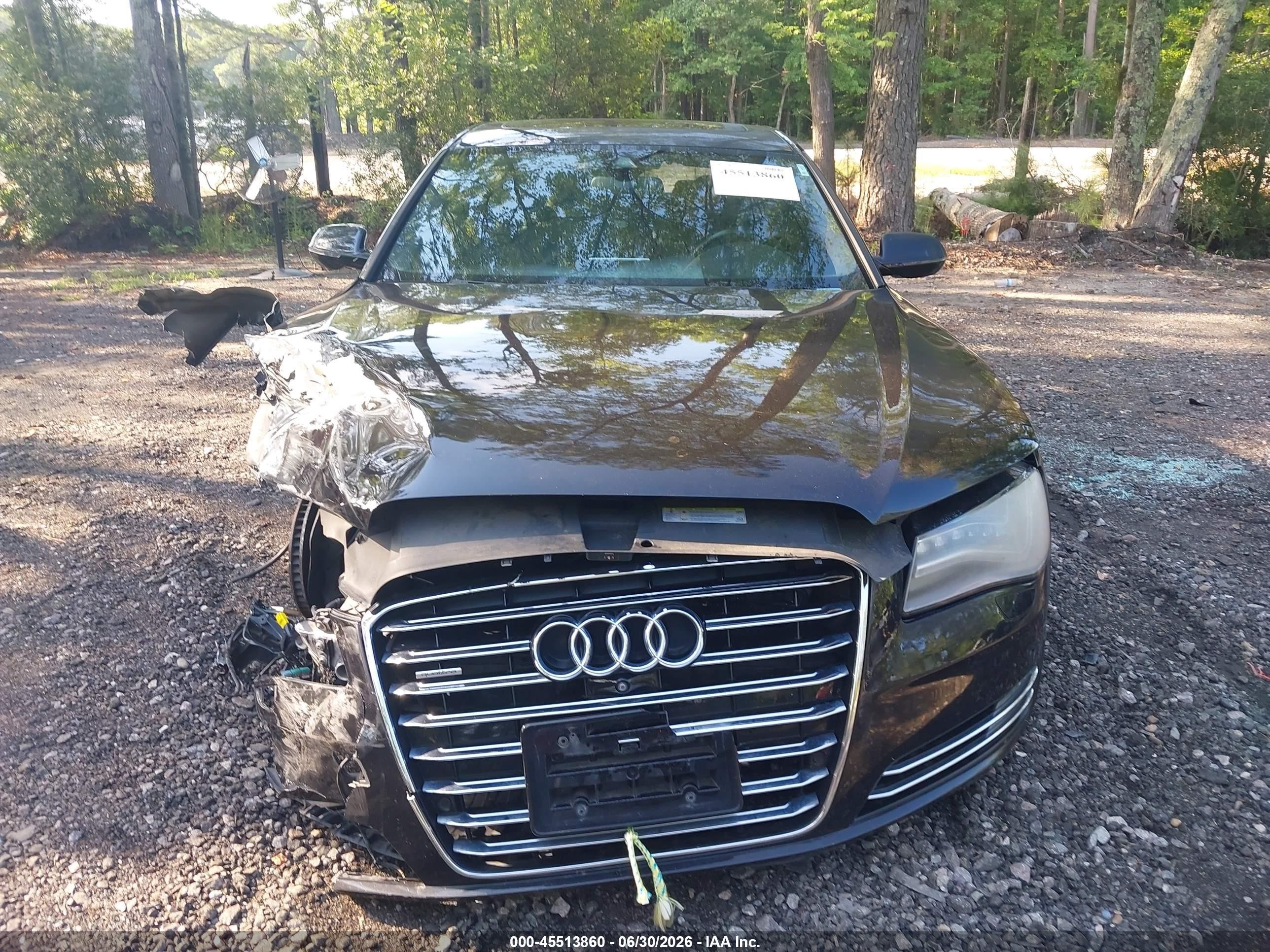 2013 Audi A8 L 4.0t Black vin: WAUR2AFD2DN019544