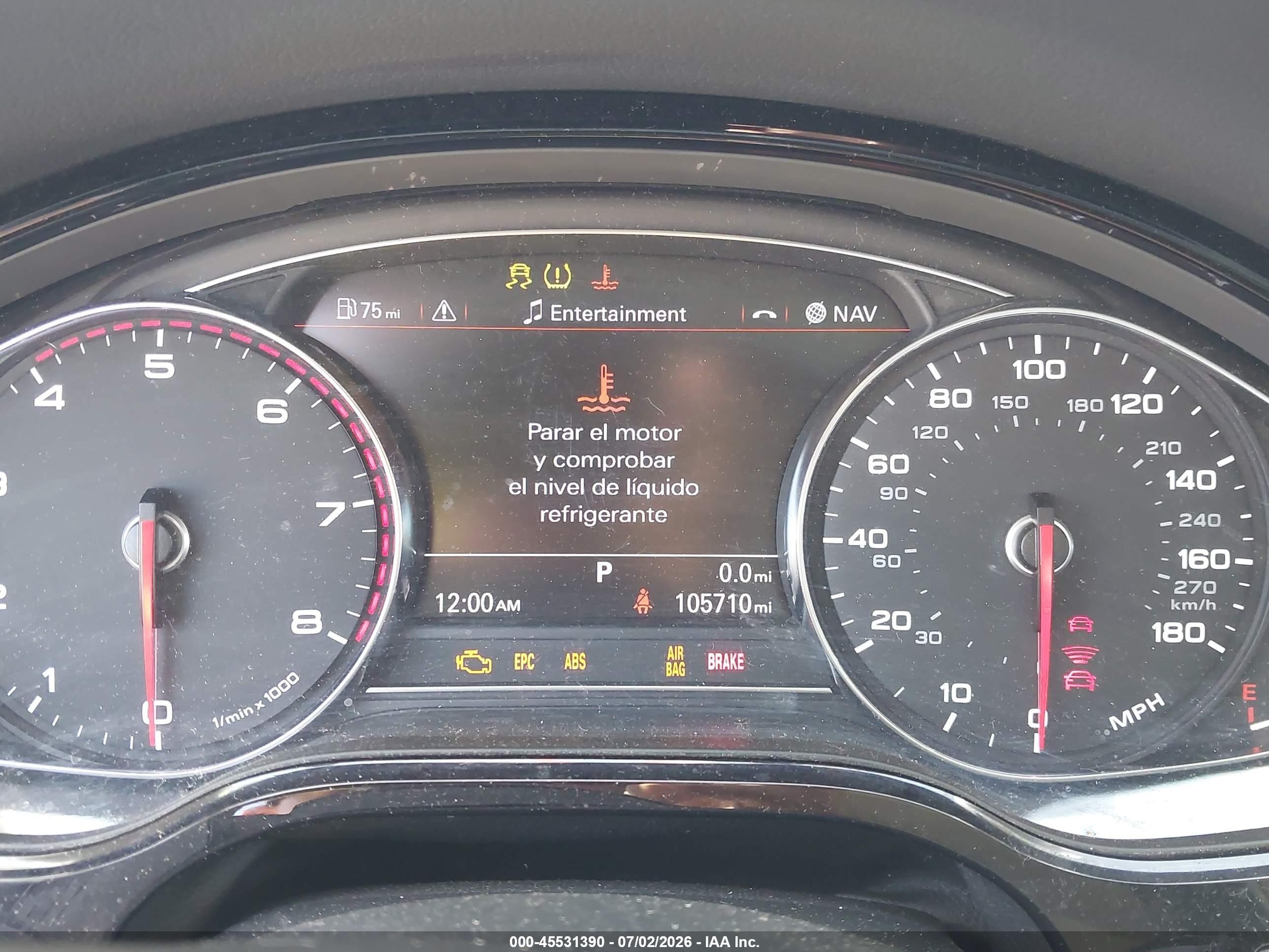 2014 Audi A8 L 4.0t White vin: WAUR2AFD2EN004611