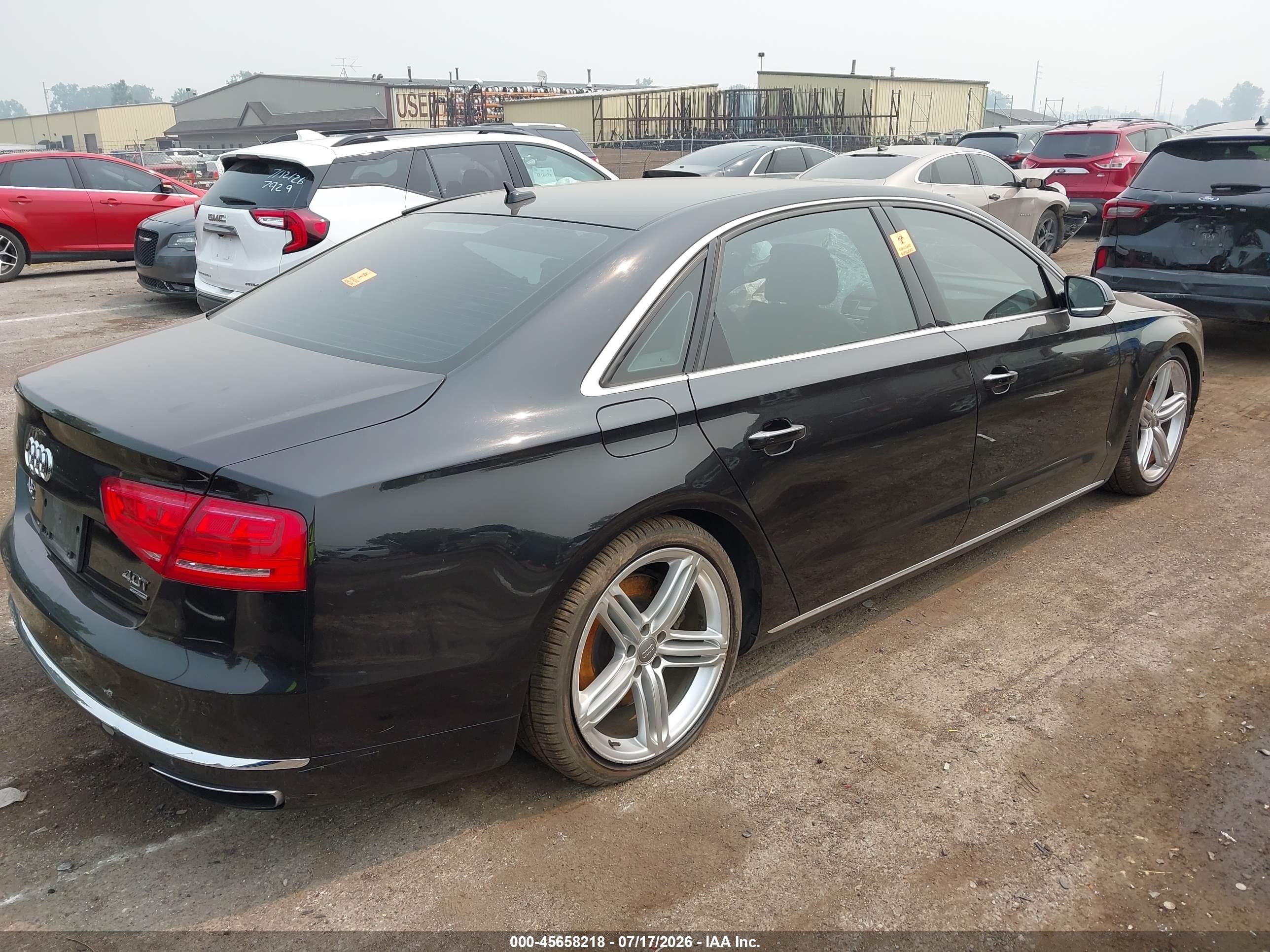 2013 Audi A8 L 4.0t Black vin: WAUR2AFD3DN008679