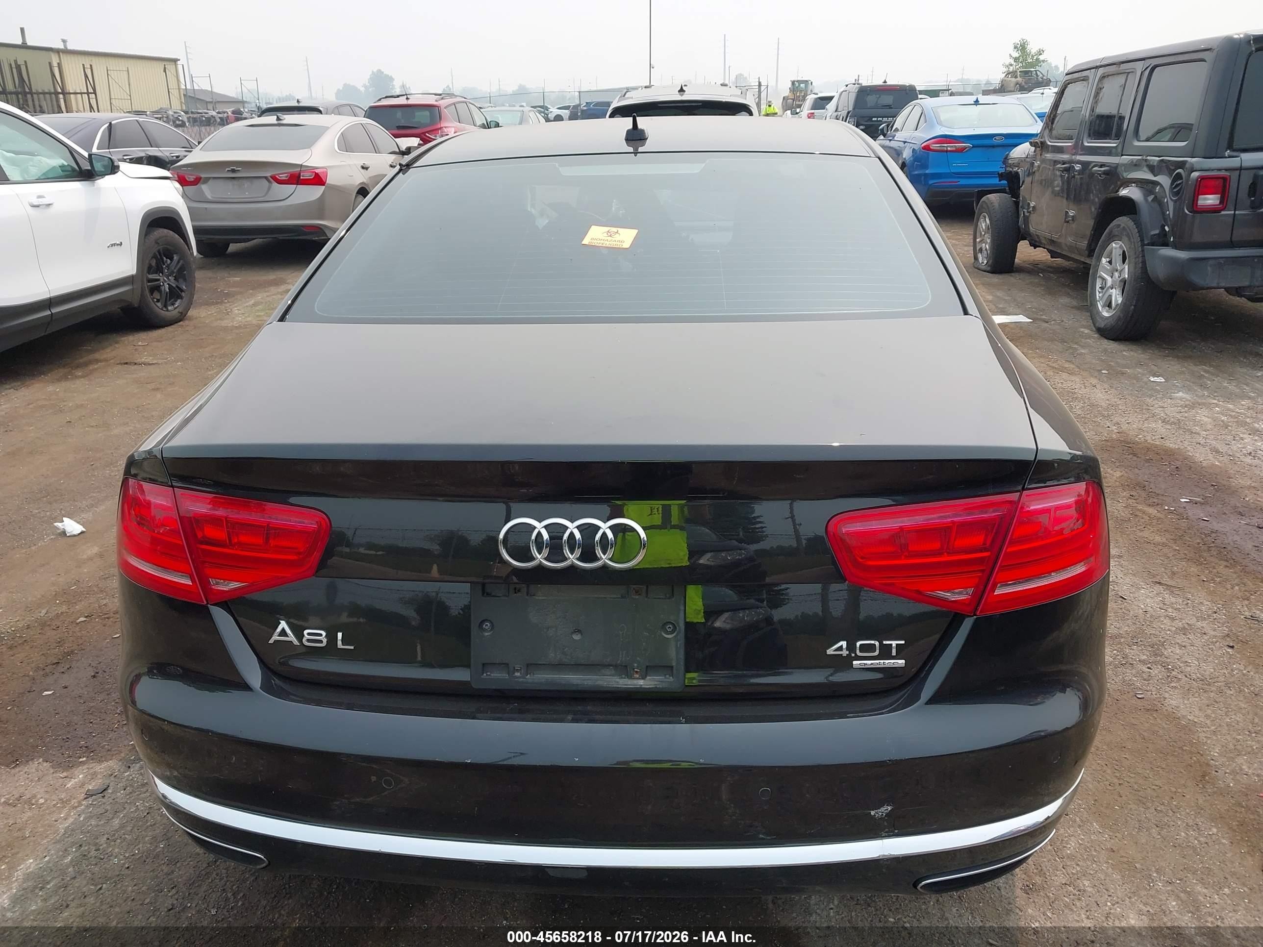 2013 Audi A8 L 4.0t Black vin: WAUR2AFD3DN008679