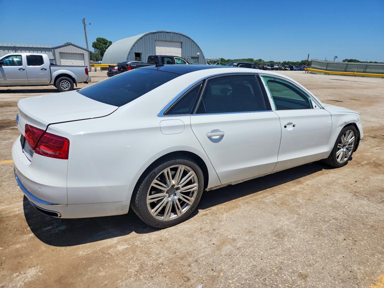 2013 Audi A8 L Quattro White vin: WAUR2AFD4DN014698