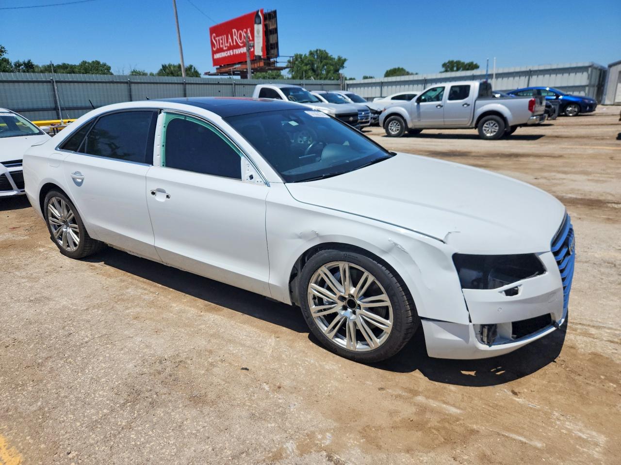 2013 Audi A8 L Quattro White vin: WAUR2AFD4DN014698