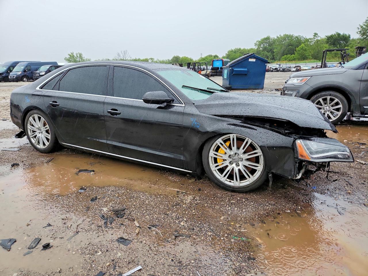 2014 Audi A8 L Quattro Black vin: WAUR2AFD6EN009374