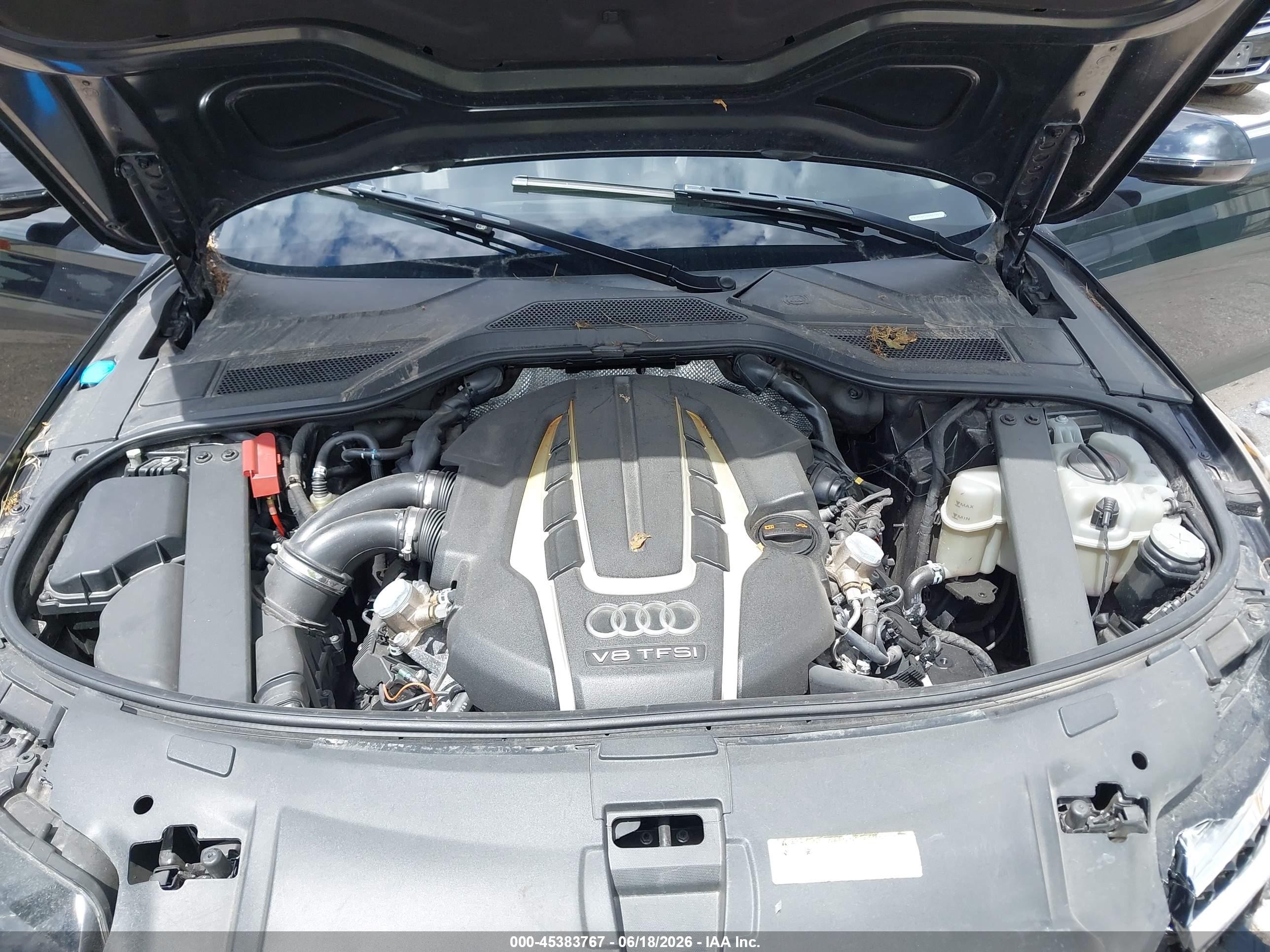 2013 Audi A8 L 4.0t Black vin: WAUR2AFD9DN019217