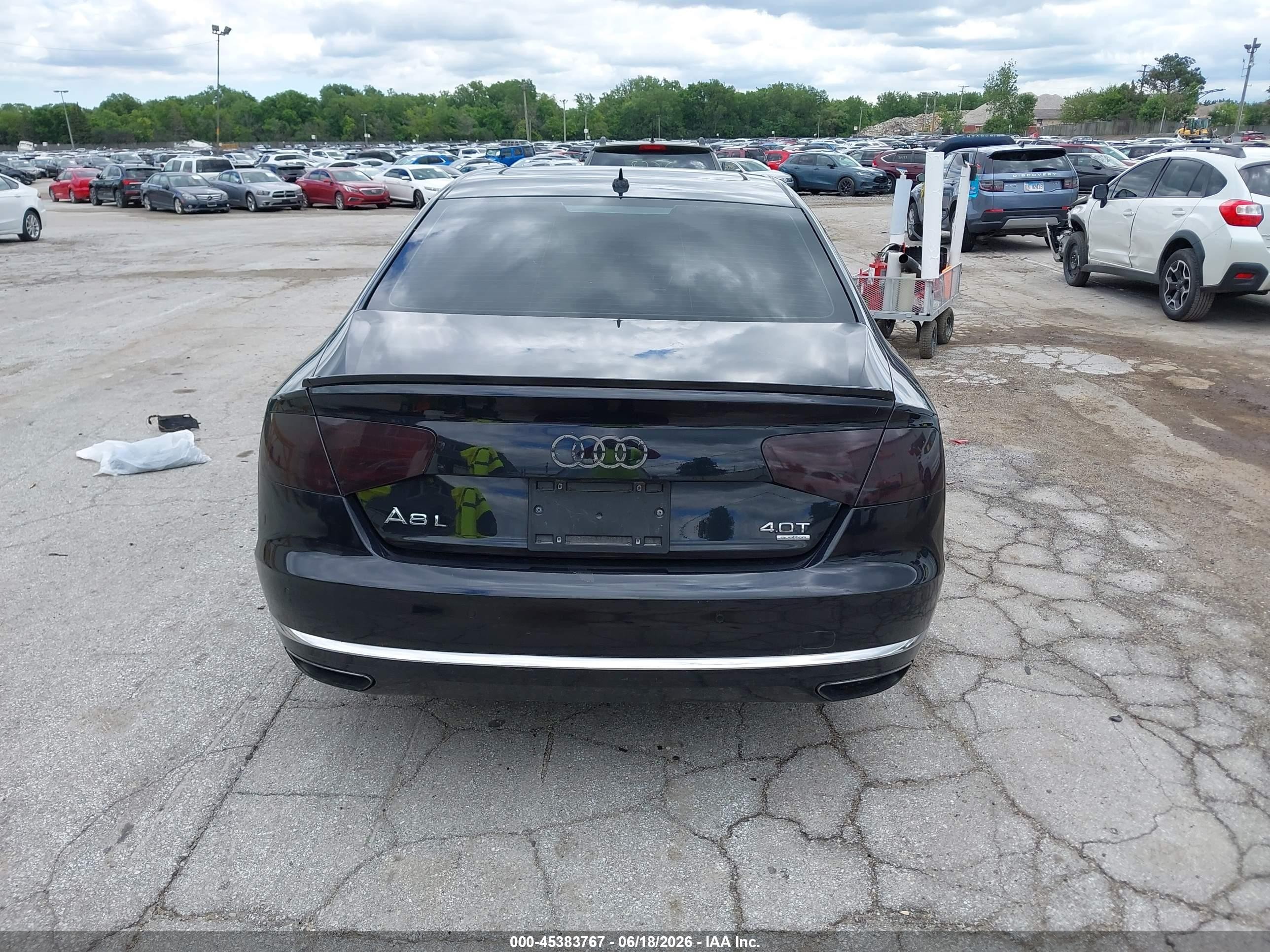 2013 Audi A8 L 4.0t Black vin: WAUR2AFD9DN019217