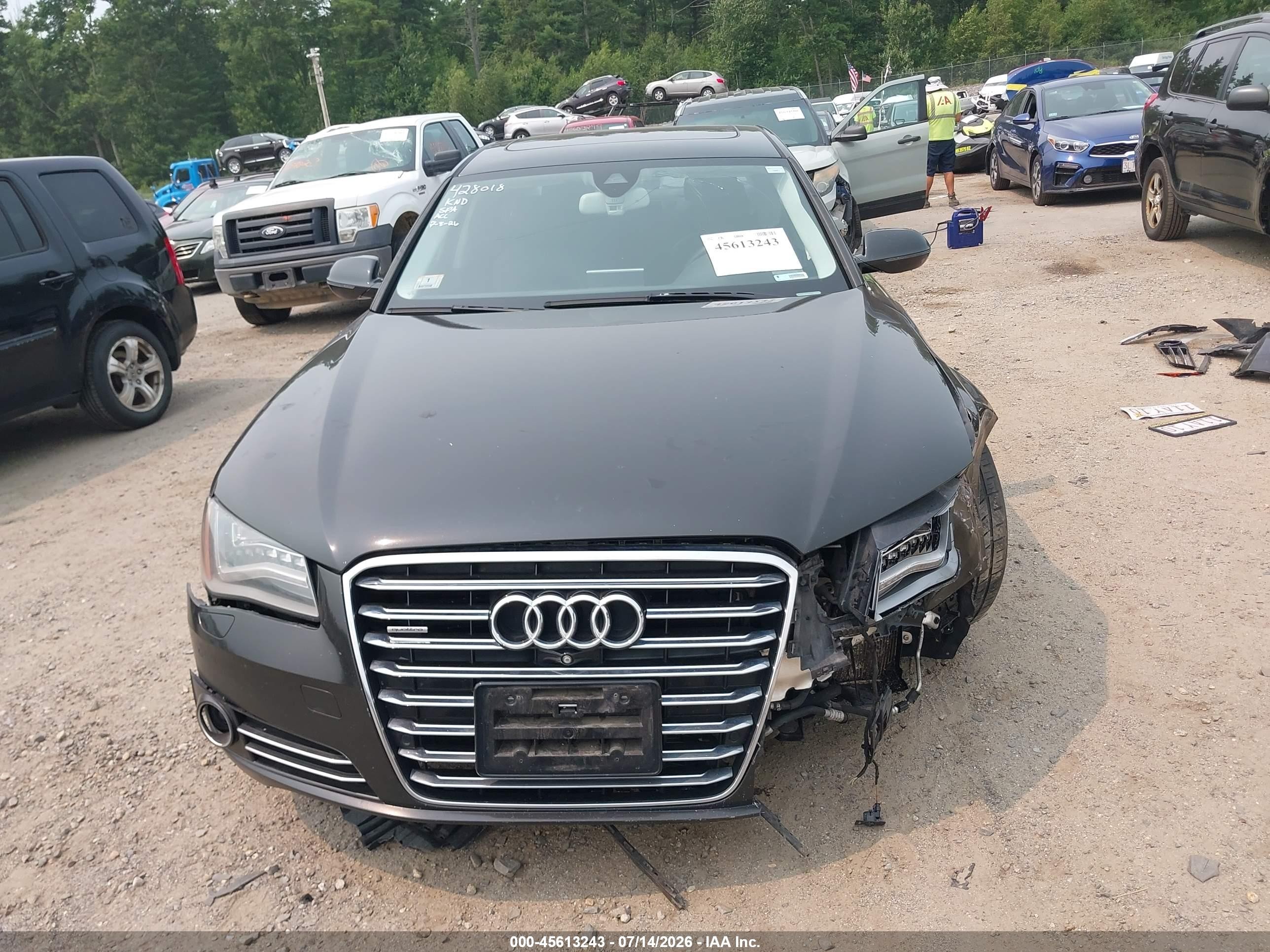 2013 Audi A8 L 4.0t Black vin: WAUR2AFDXDN015922