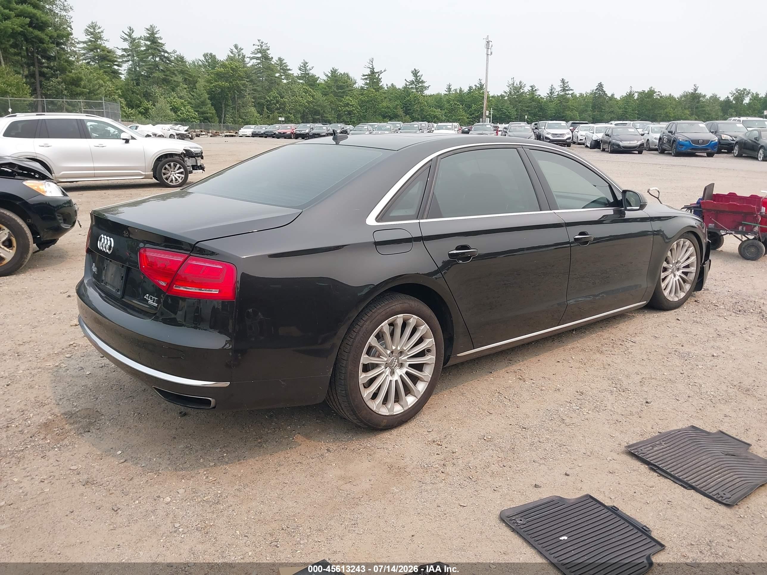 2013 Audi A8 L 4.0t Black vin: WAUR2AFDXDN015922