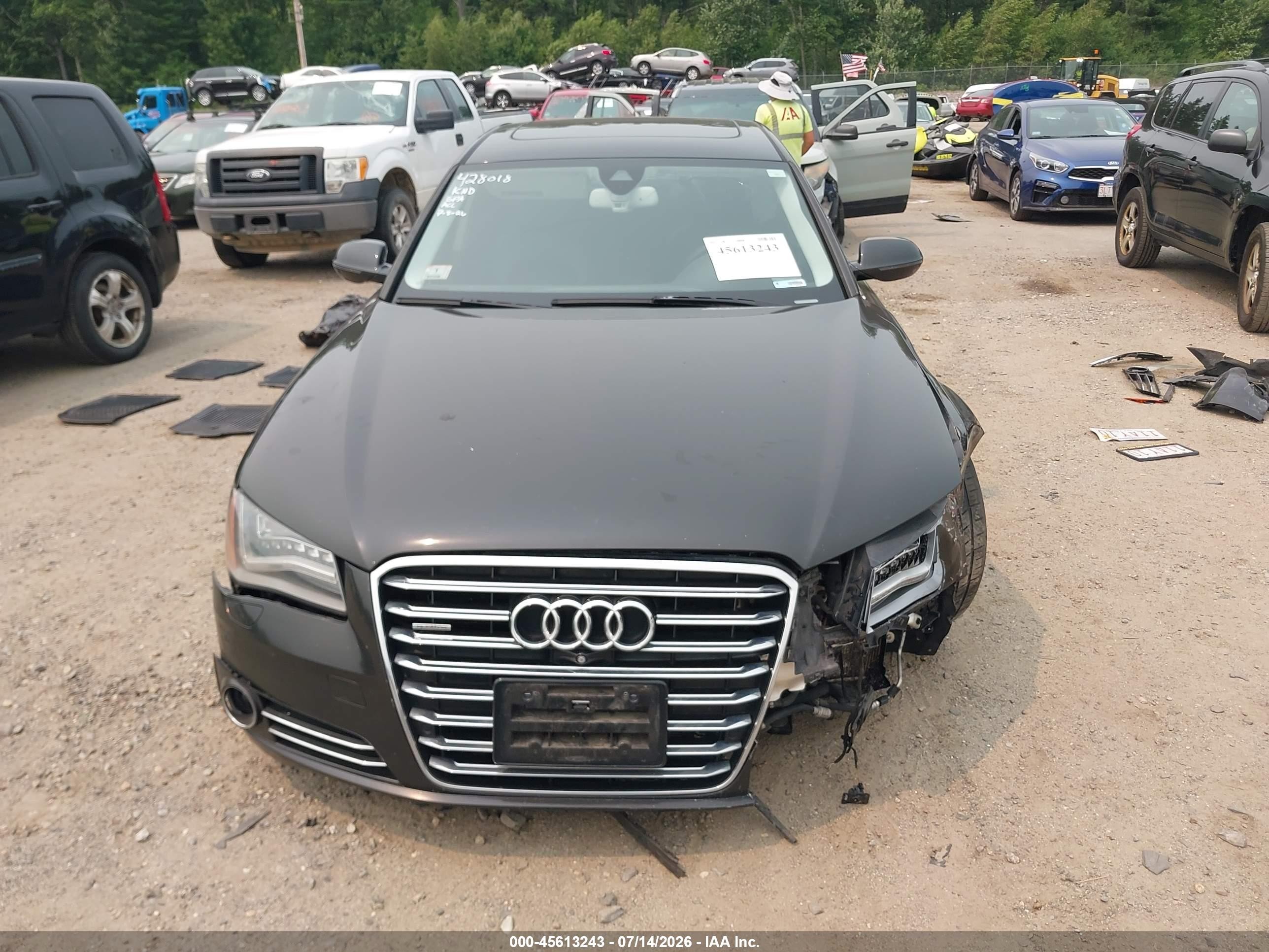 2013 Audi A8 L 4.0t Black vin: WAUR2AFDXDN015922