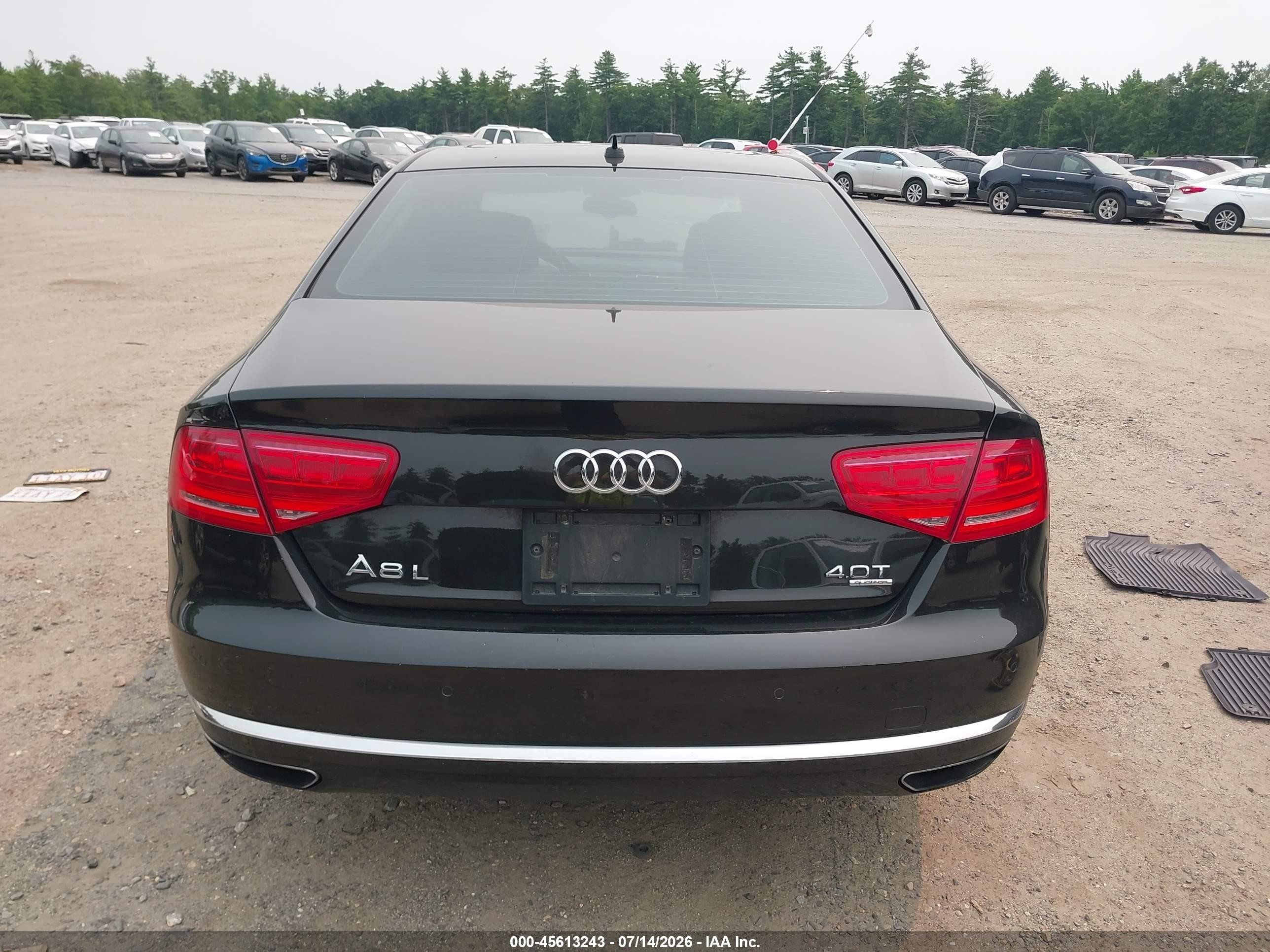 2013 Audi A8 L 4.0t Black vin: WAUR2AFDXDN015922