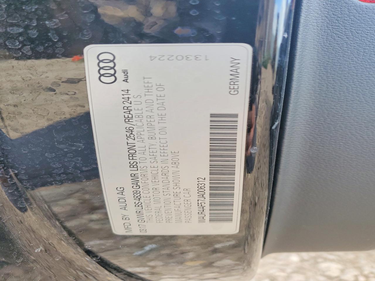 2018 Audi S5 Black vin: WAUR4AF57JA006312